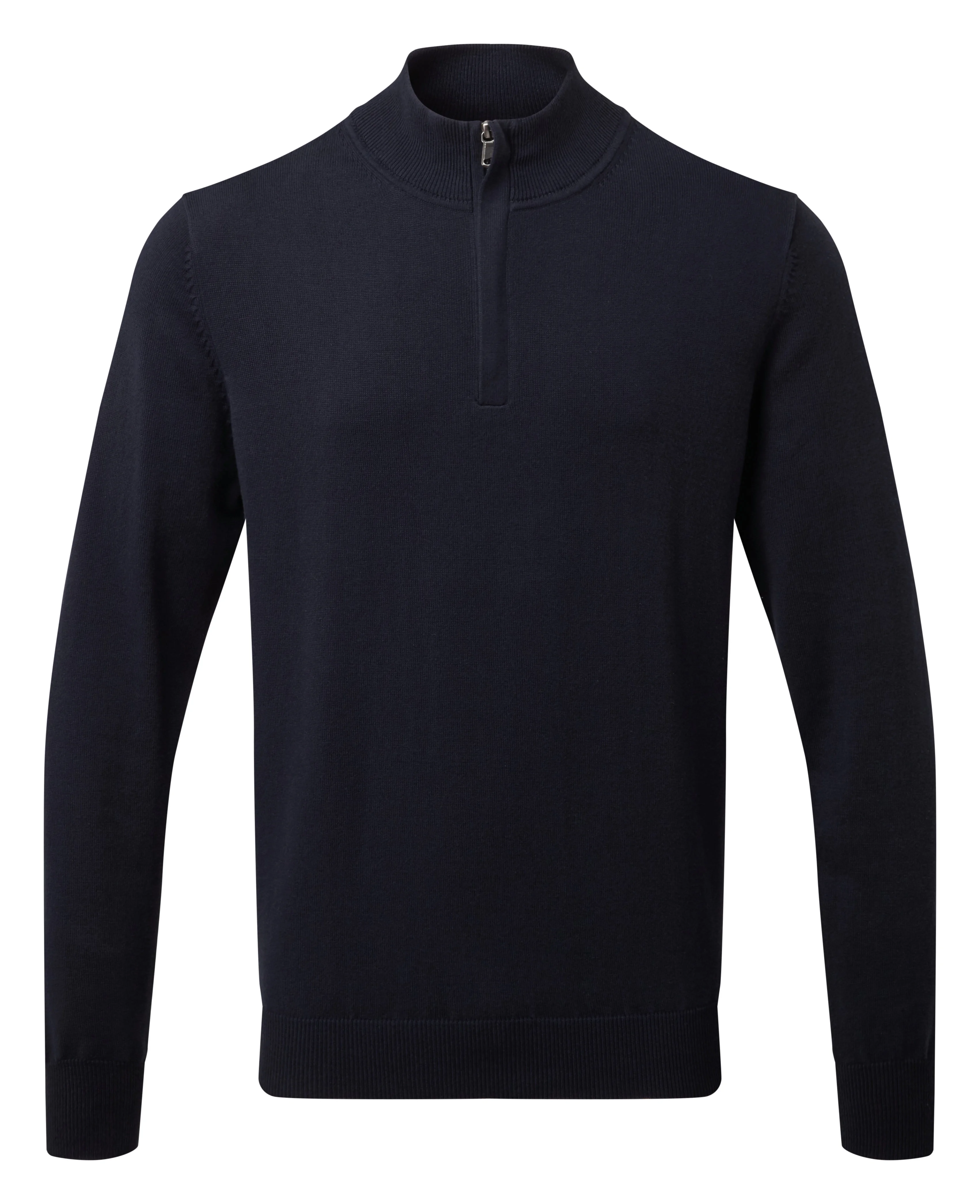 Men's cotton blend ¼ zip sweater