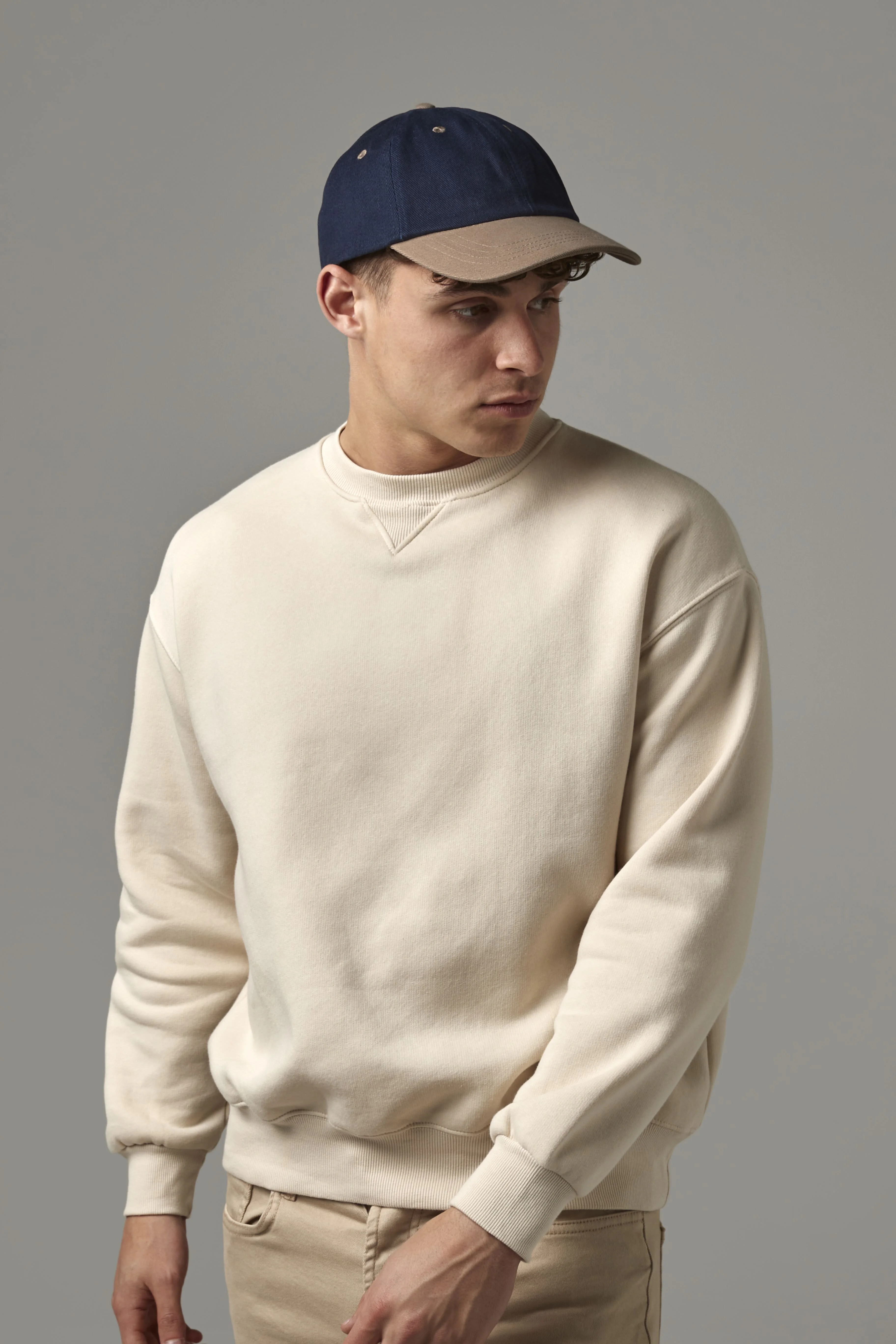 Low-profile heavy brushed cotton cap