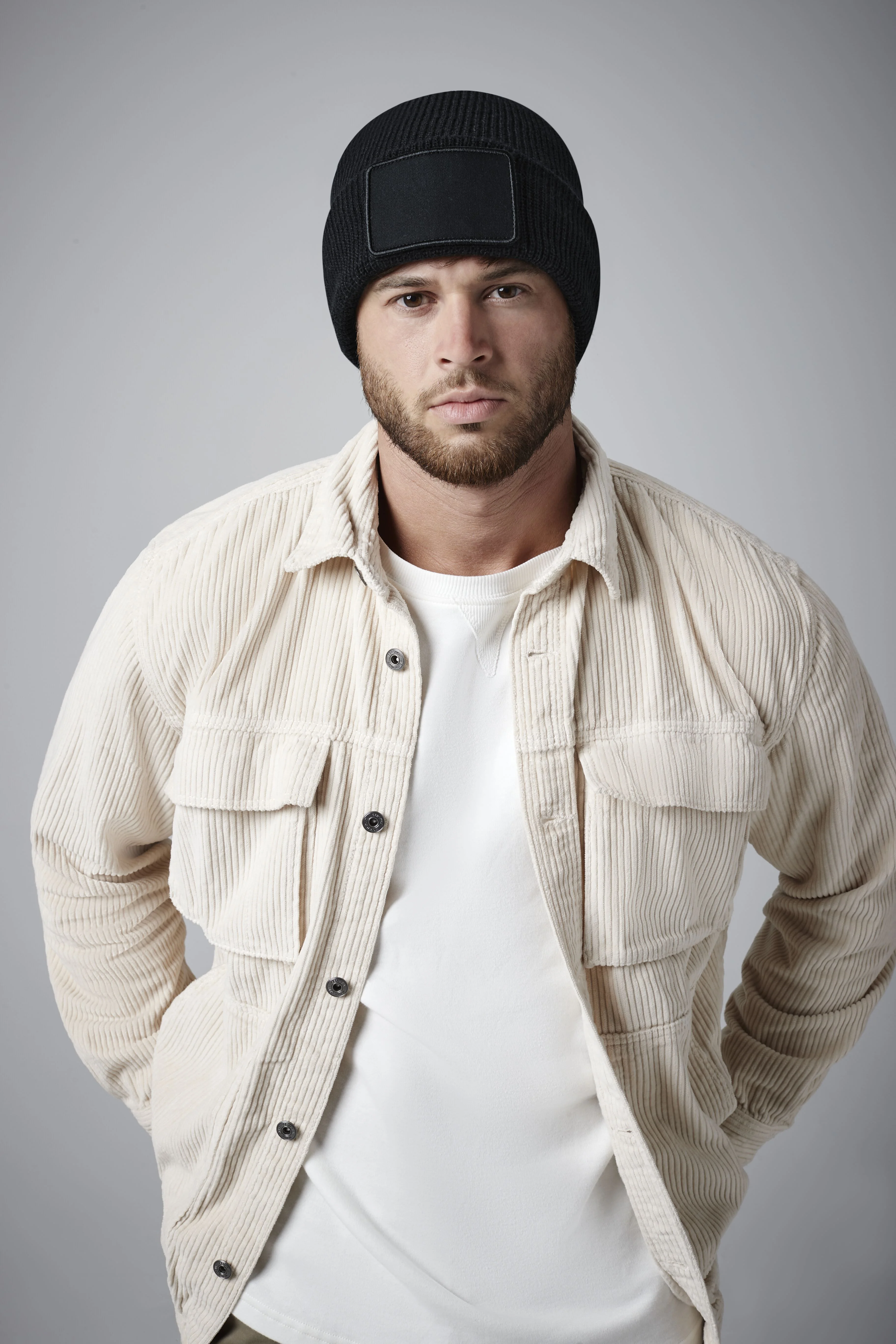 Removable patch Thinsulate™ beanie