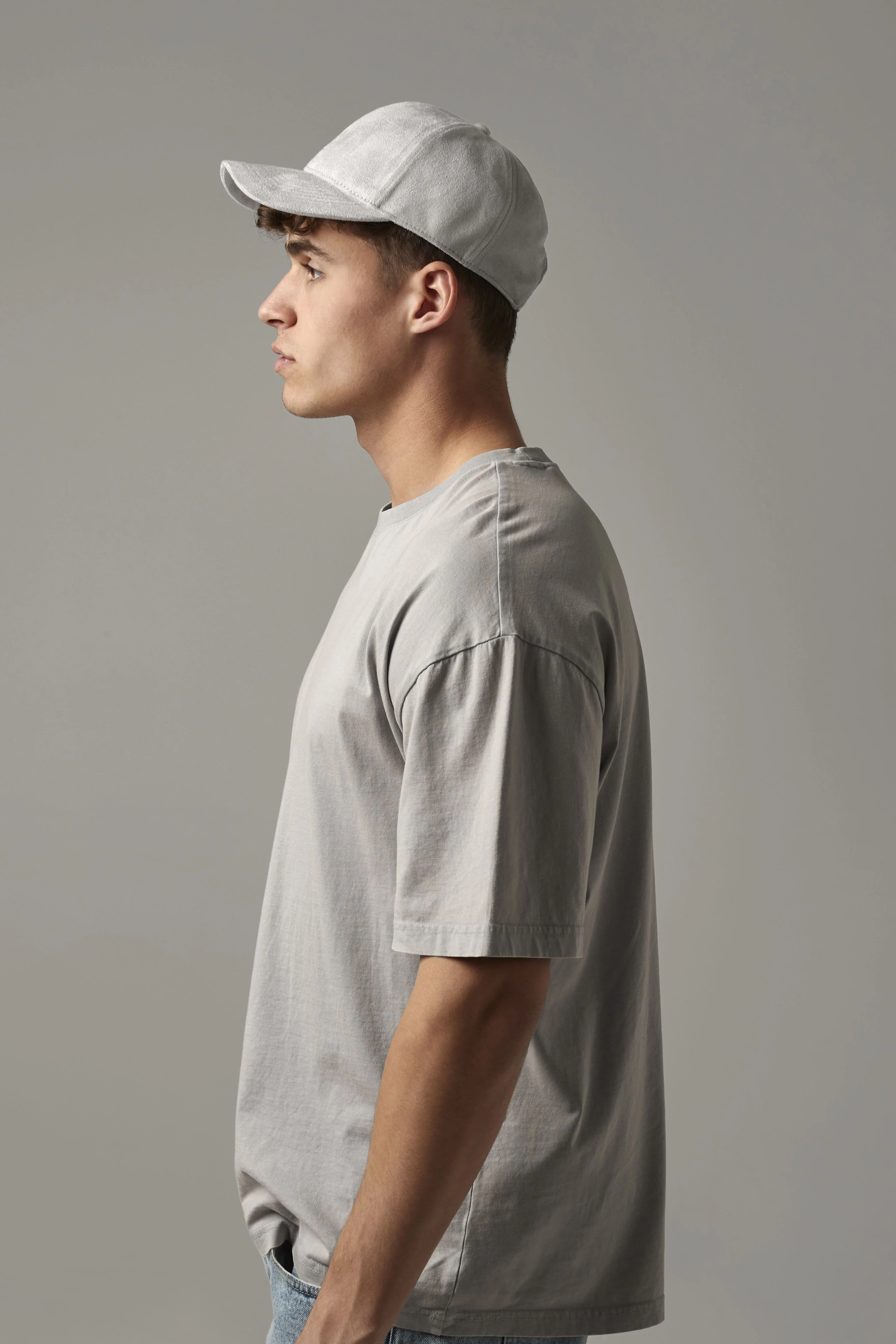 Faux suede 6-panel cap