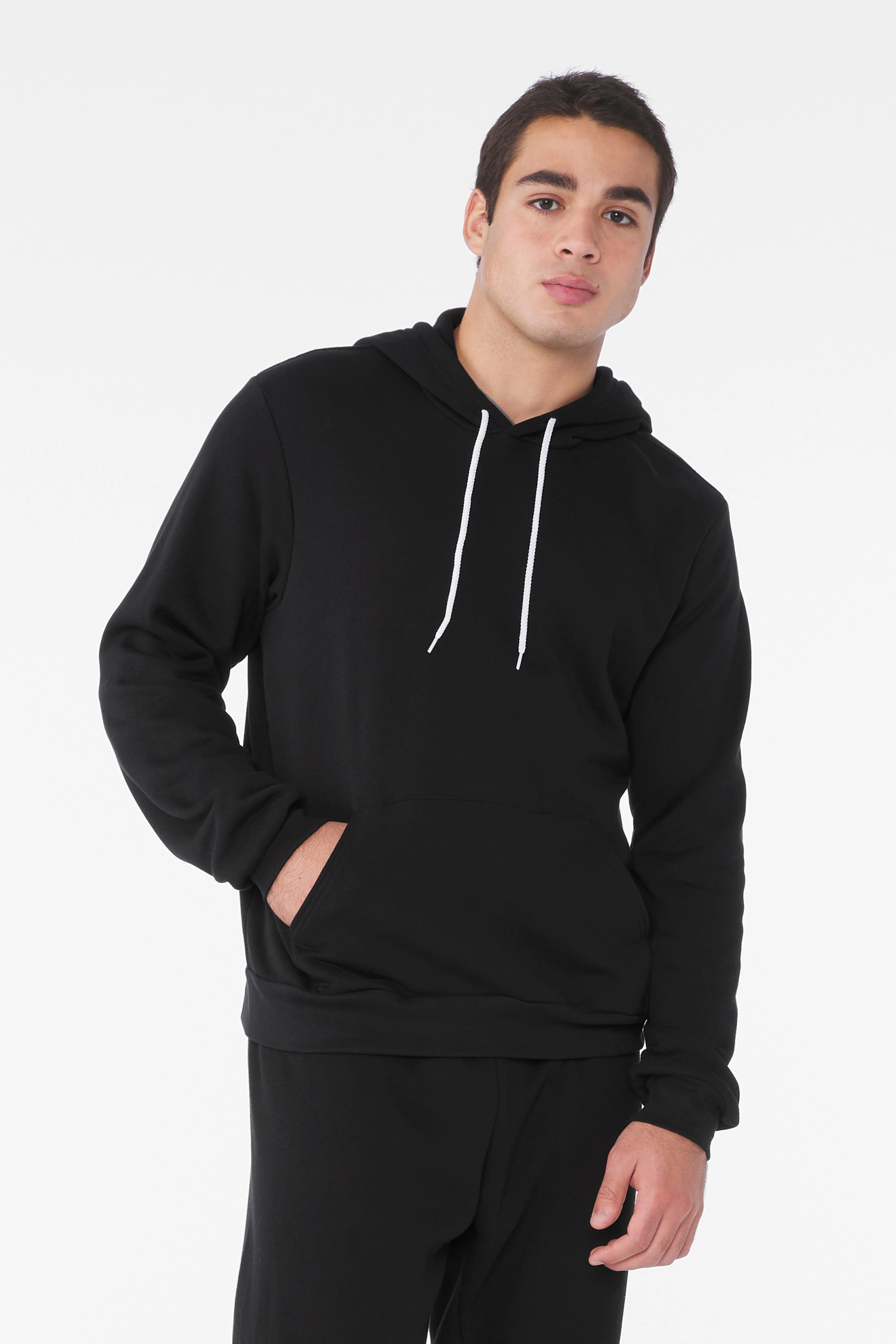 Unisex polycotton fleece pullover hoodie