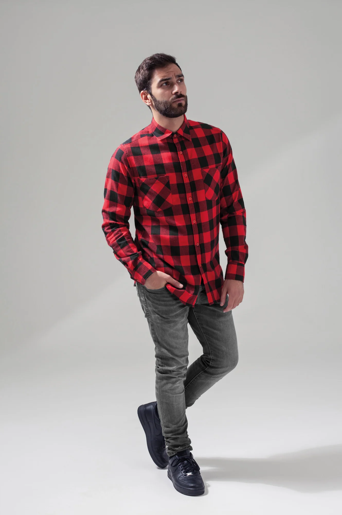 Checked flannel shirt