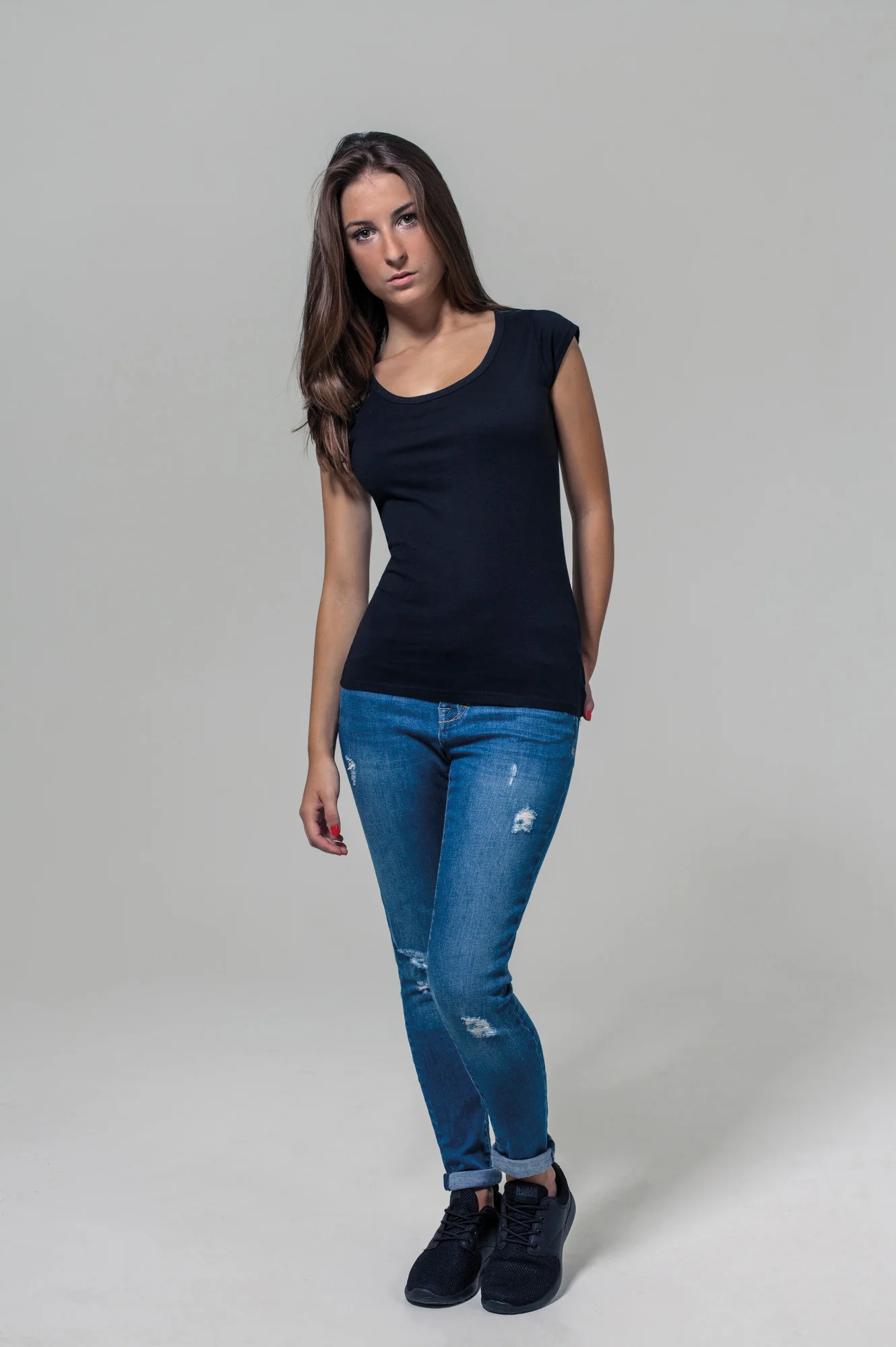 Women's back cut tee