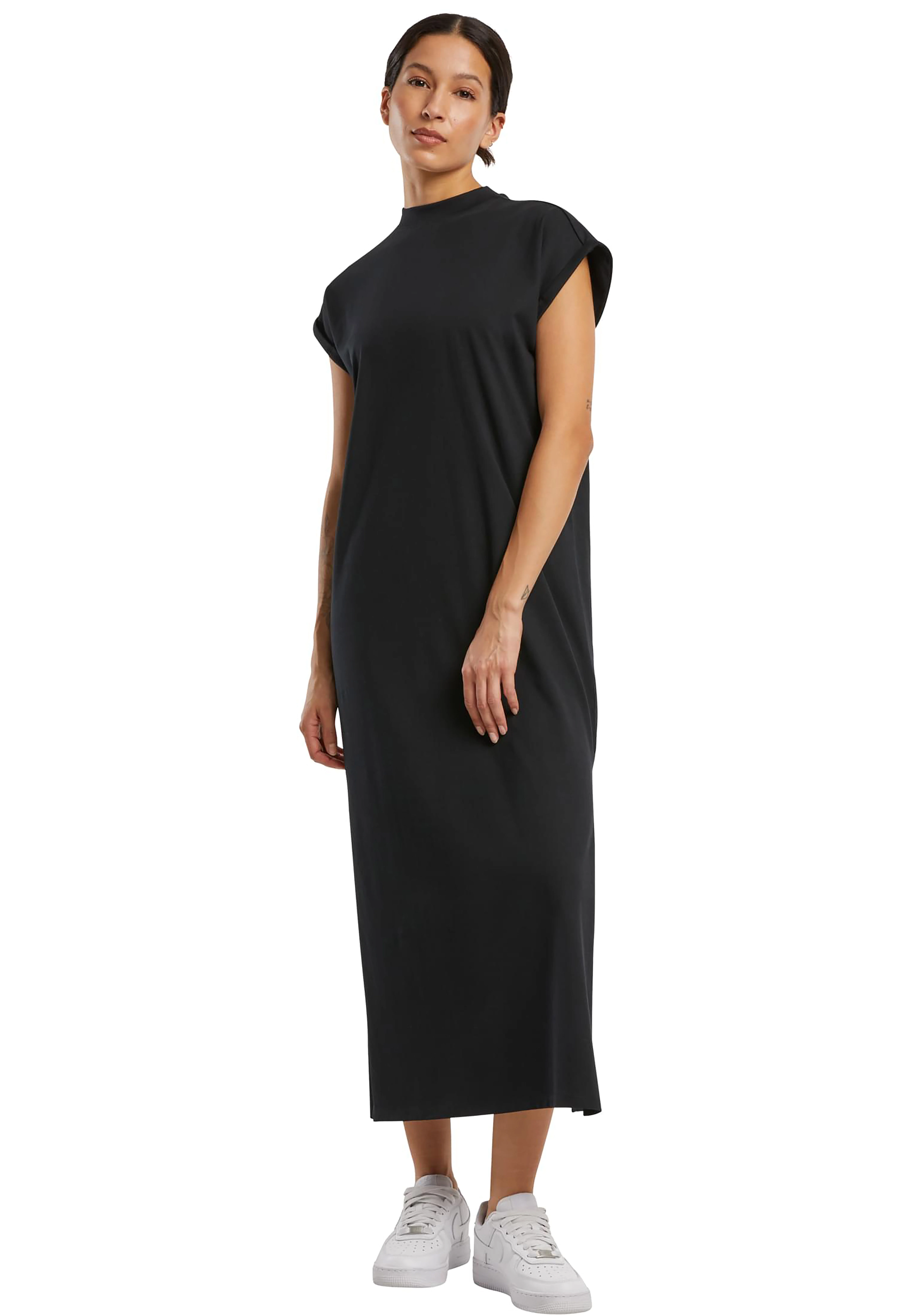 Women’s long extended shoulder dress