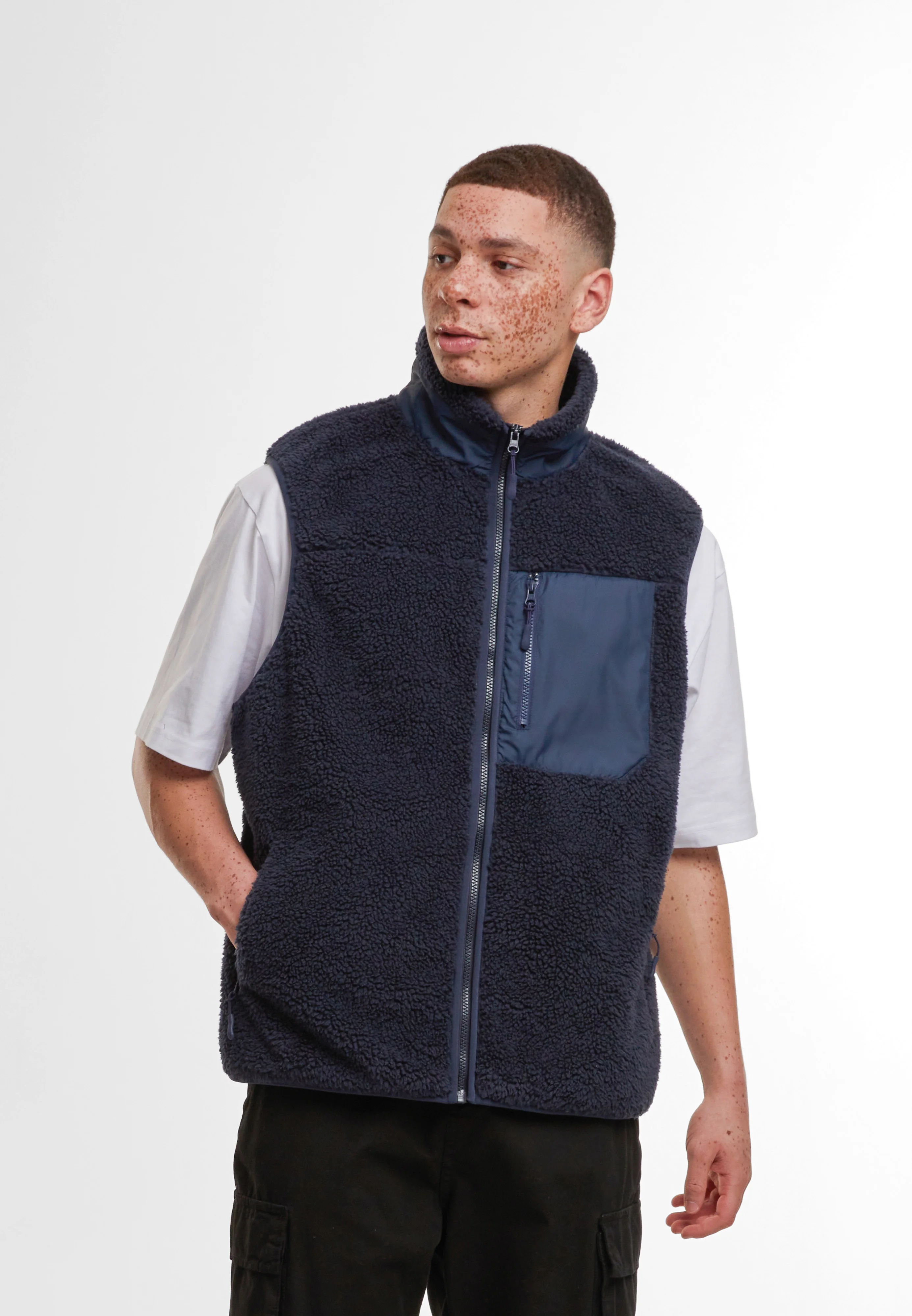 Bonded sherpa vest