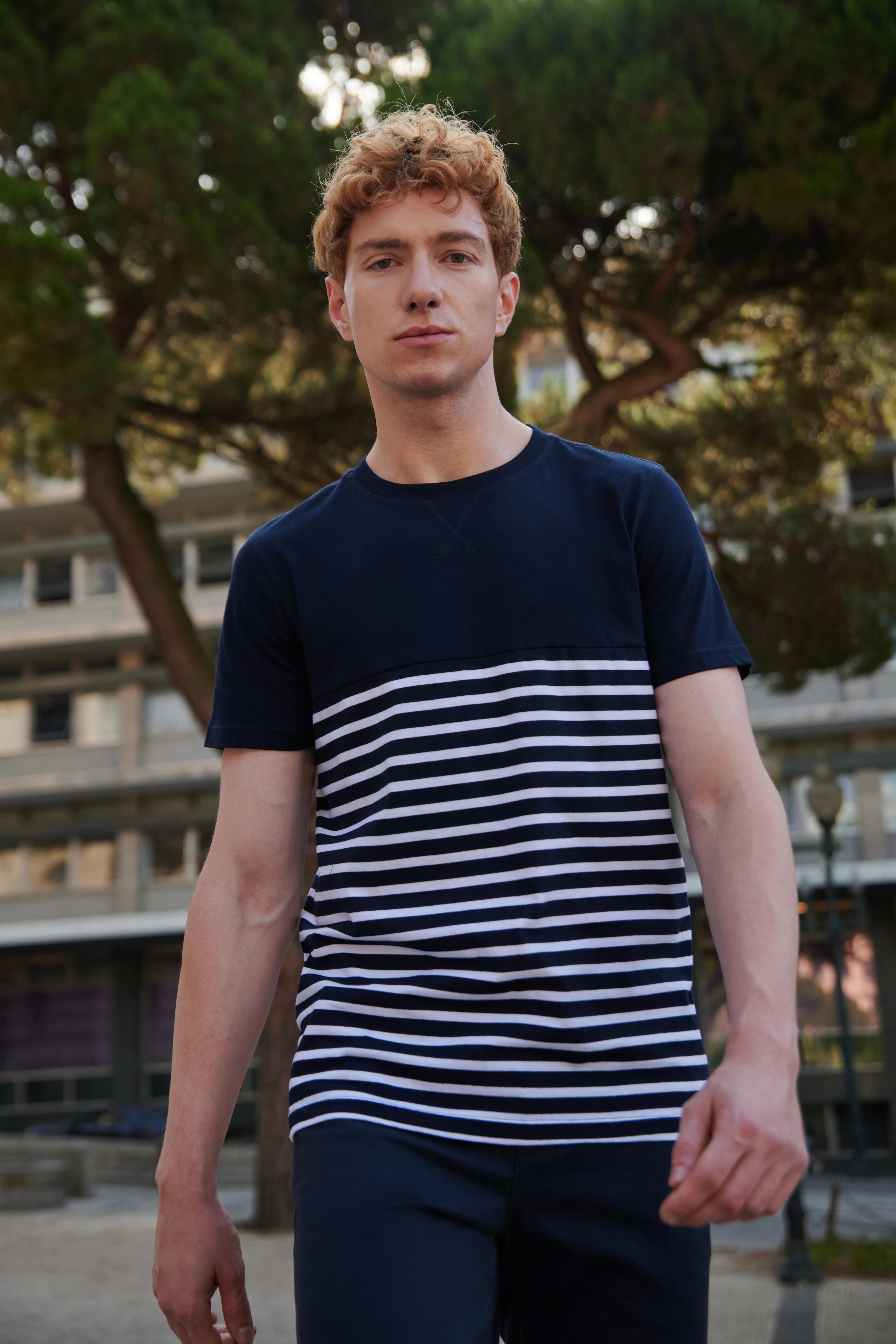 Front Row Short sleeved breton t-shirt