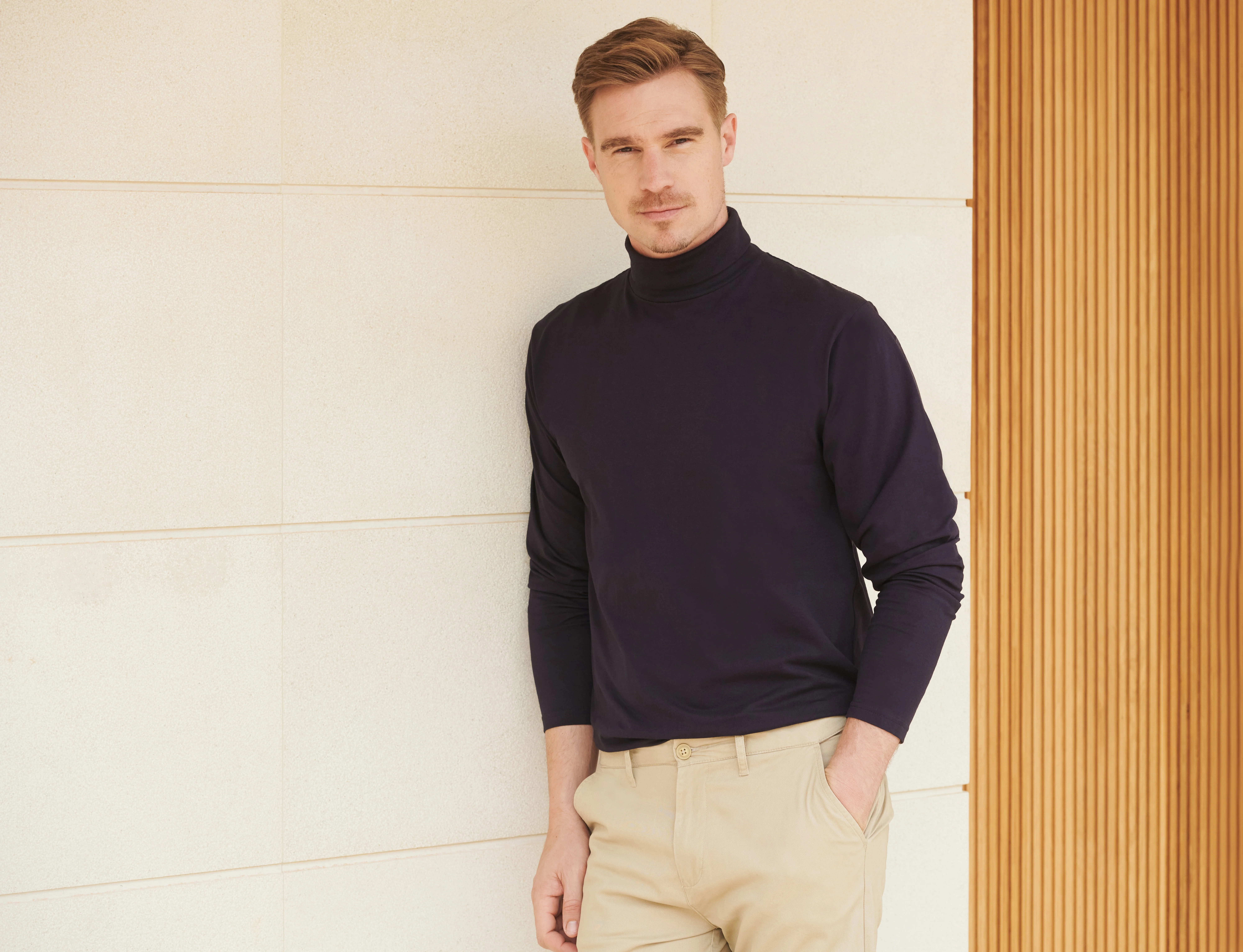 Long sleeve roll neck top