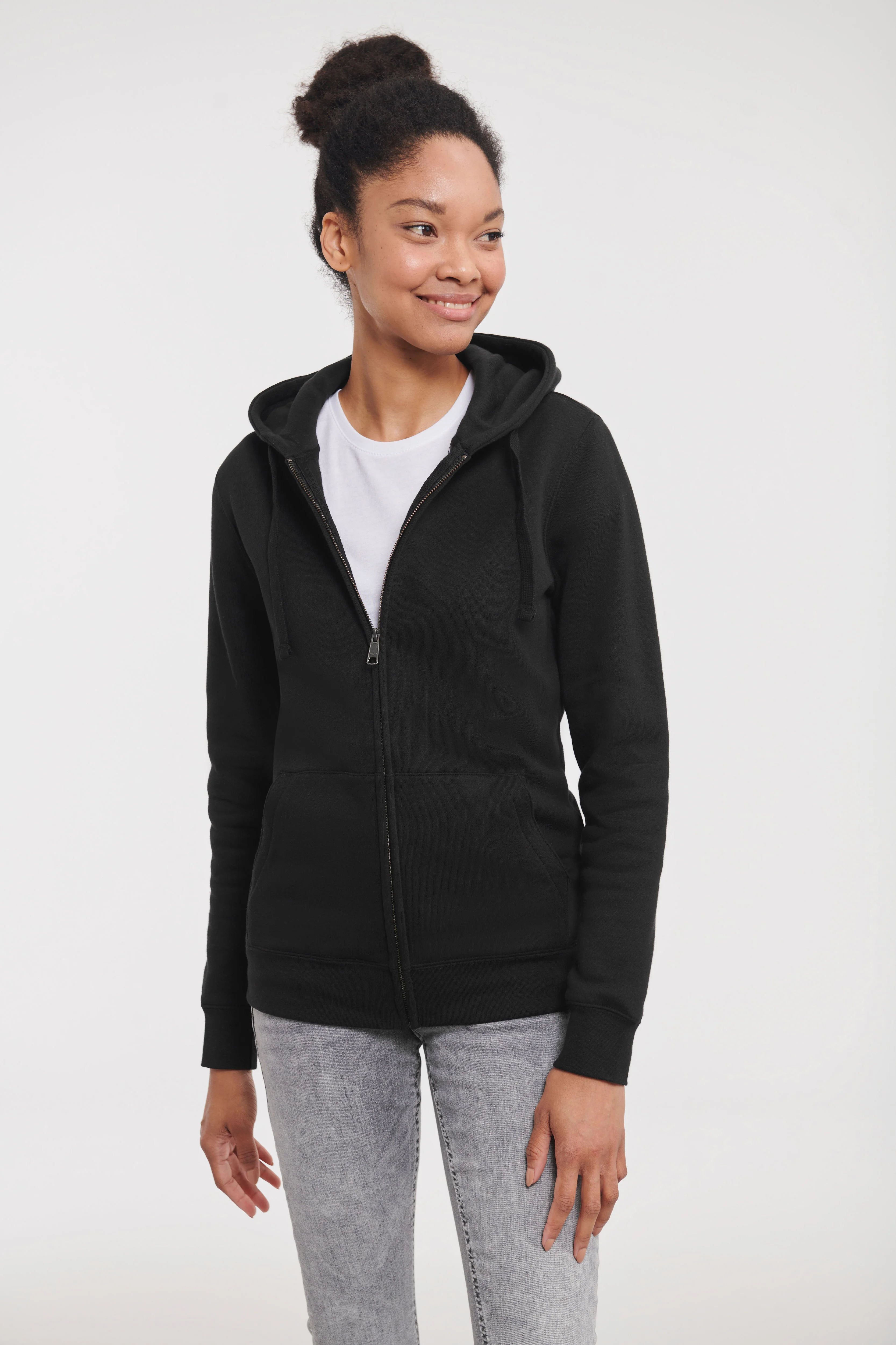 Women's authentic zipped hooded sweatshirt