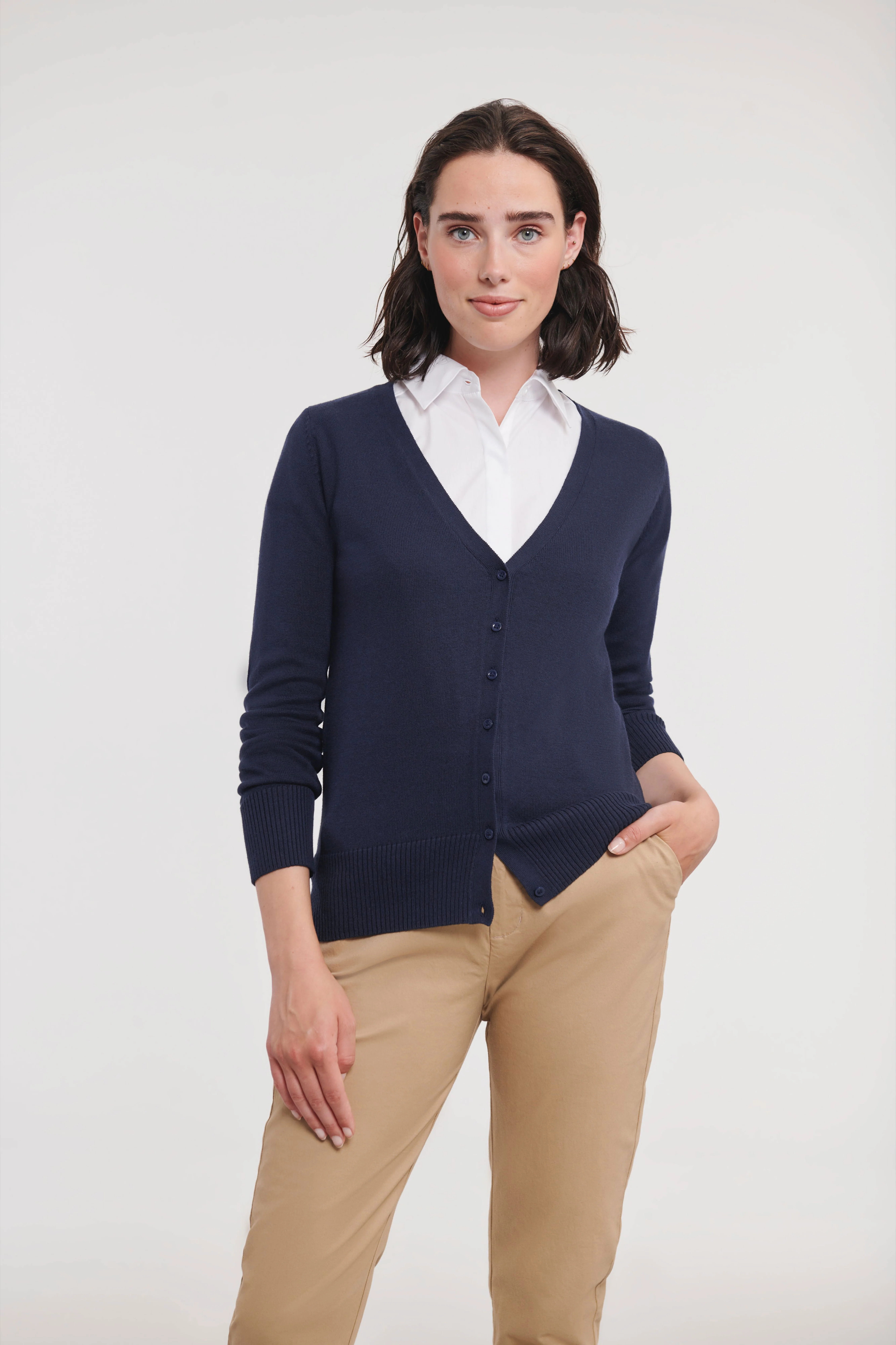 Women's v-neck knitted cardigan