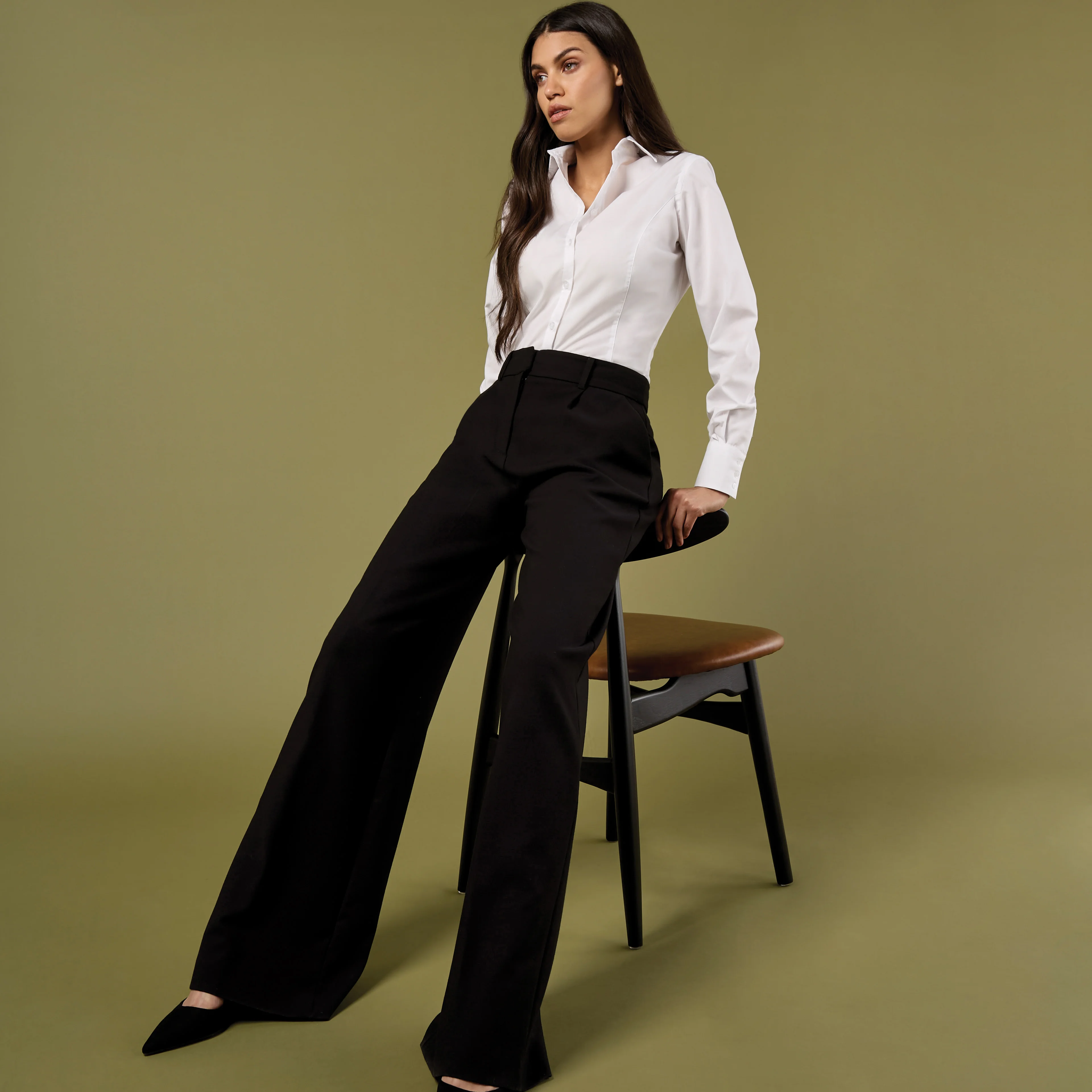 Business blouse long-sleeved (tailored fit)