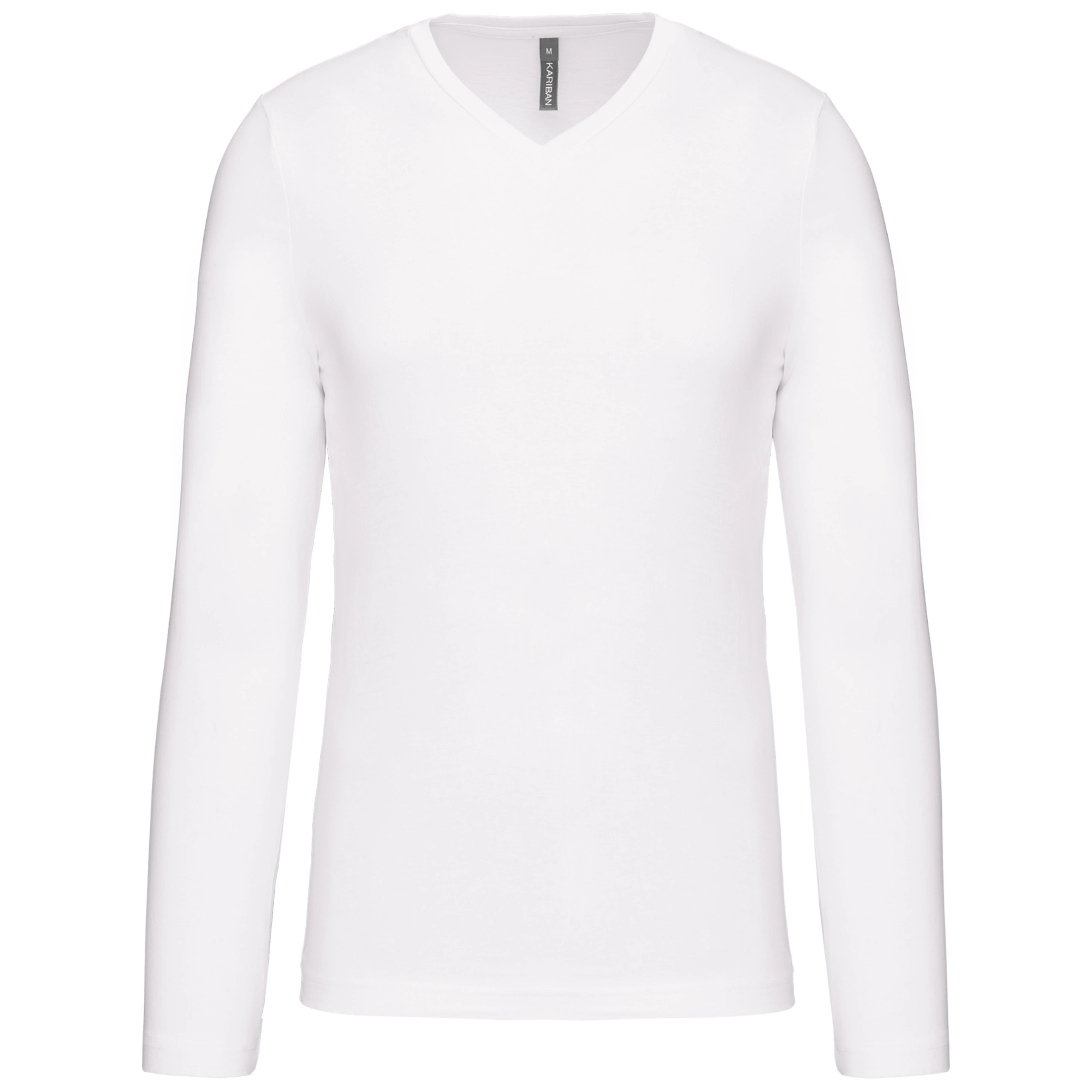Men's long-sleeved V-neck T-shirt