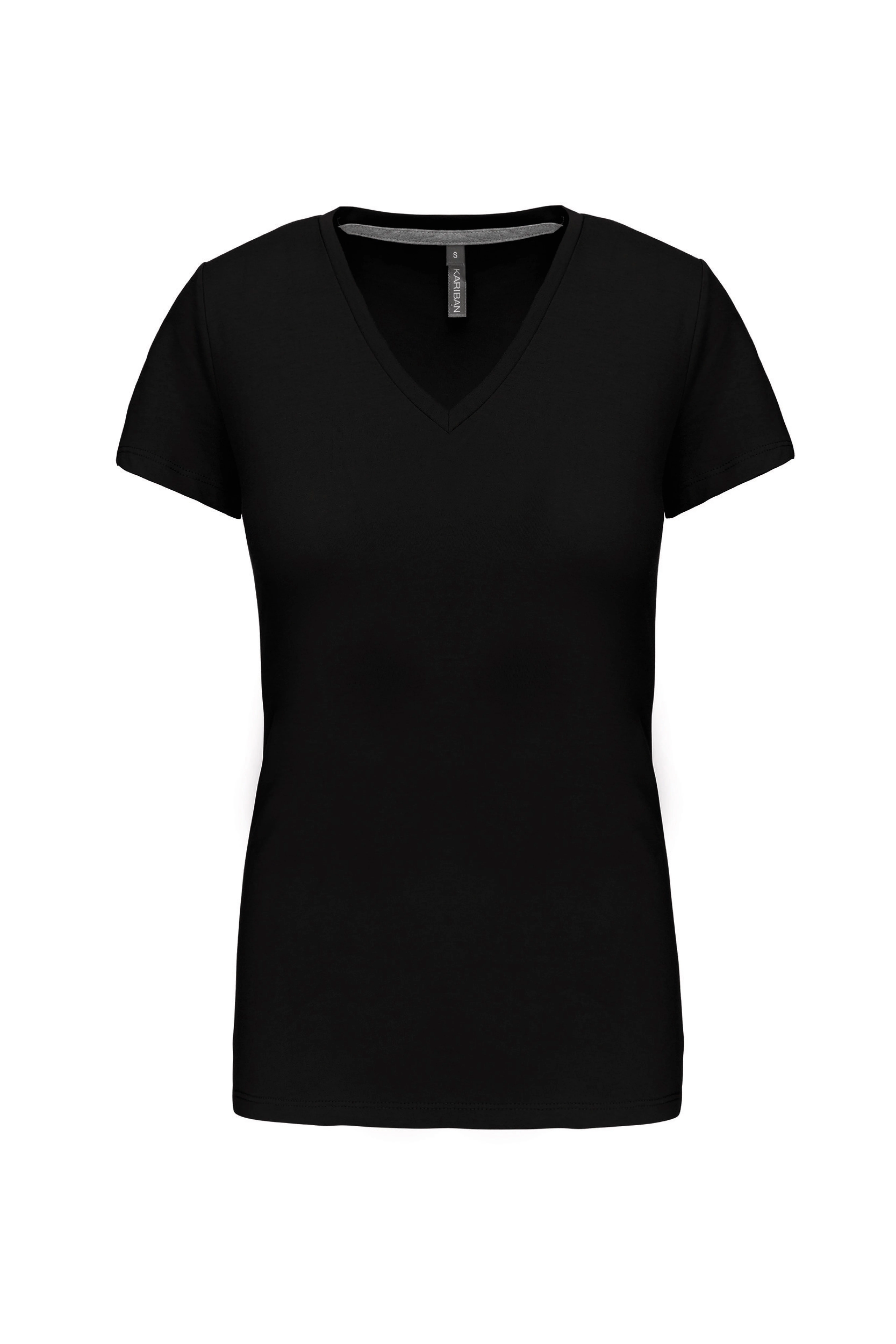 Ladies' short-sleeved V-neck T-shirt