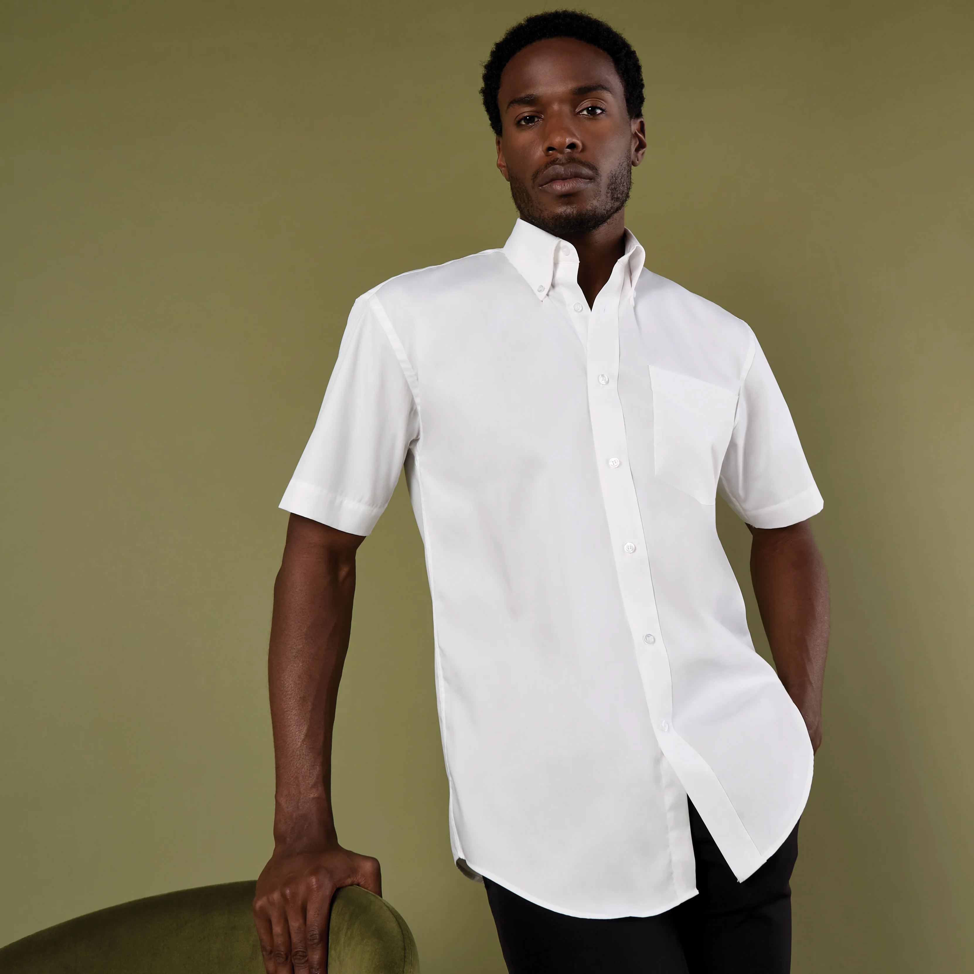 Kustom Kit Classic Fit Premium Oxford Shirt SSL