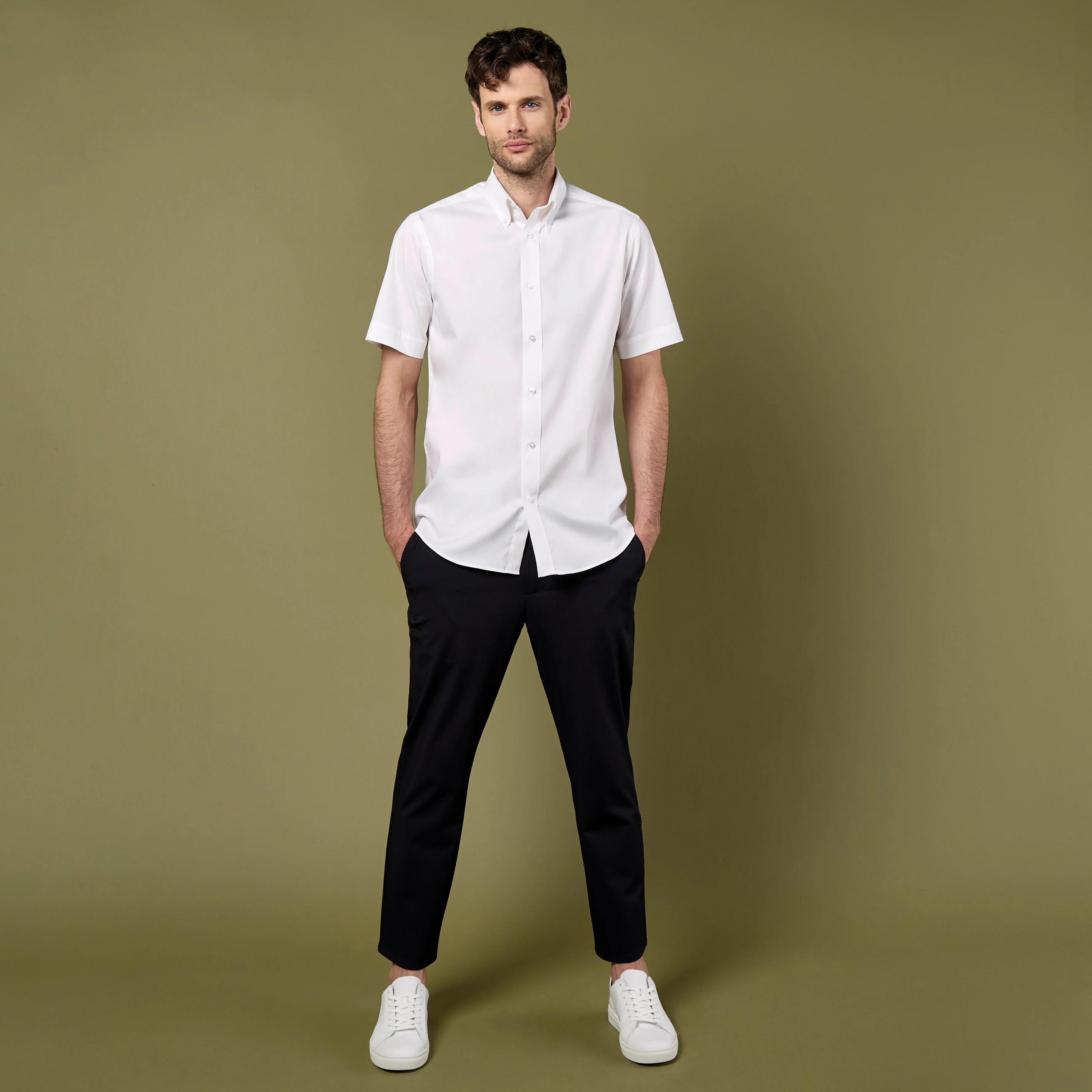 Kustom Kit Tailored Fit Premium Oxford Shirt SSL