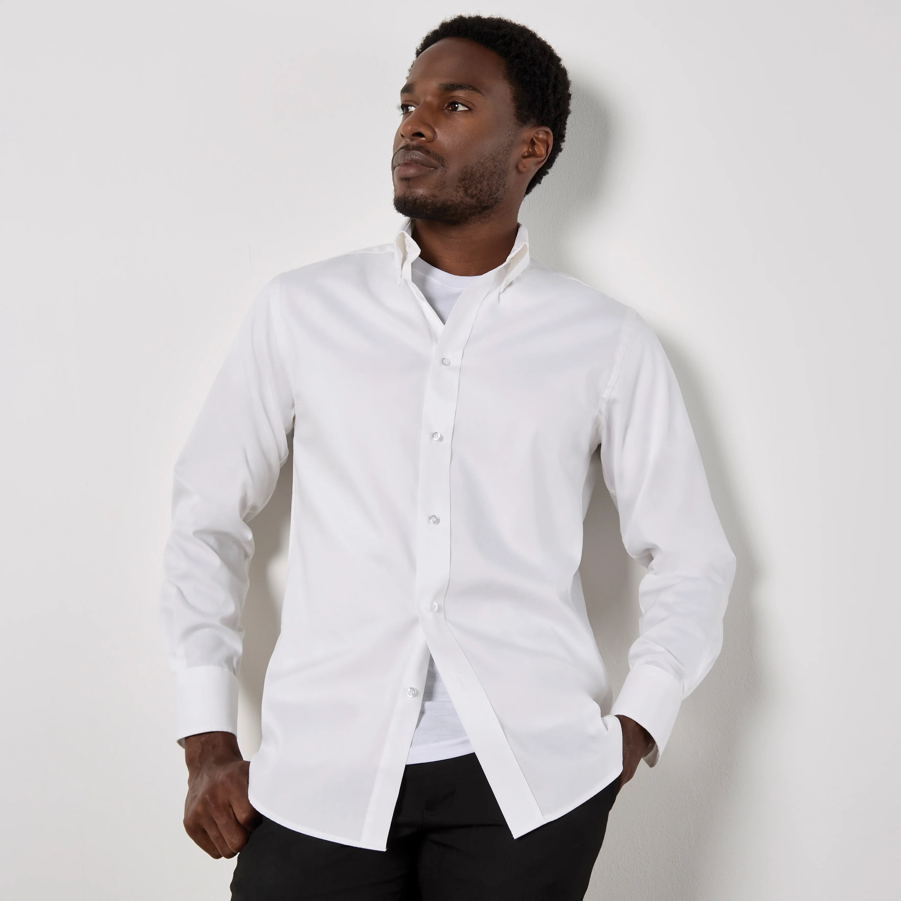 Kustom Kit Tailored Fit Premium Oxford Shirt