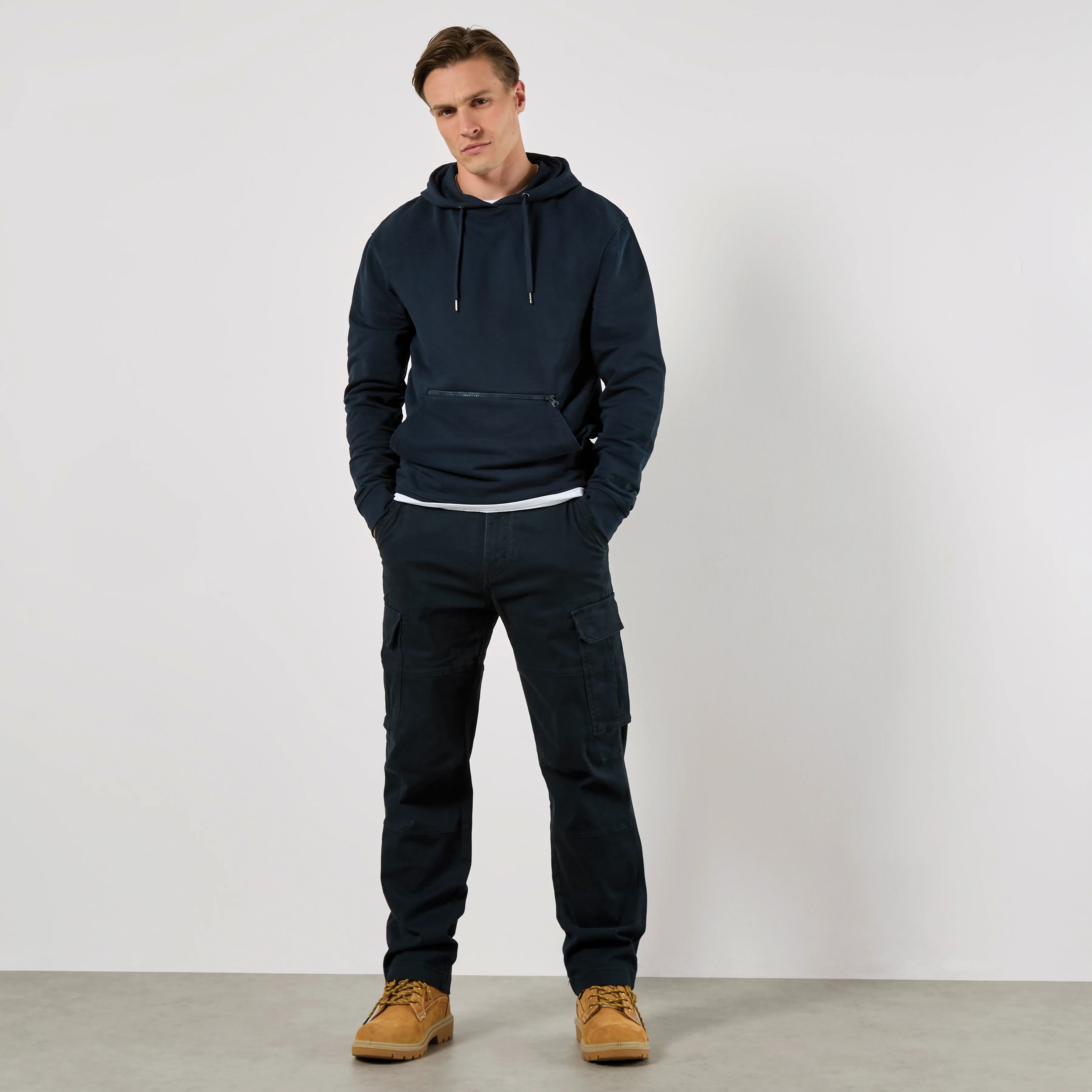 Kustom Kit Pique Hoodie with Zipped Pocket