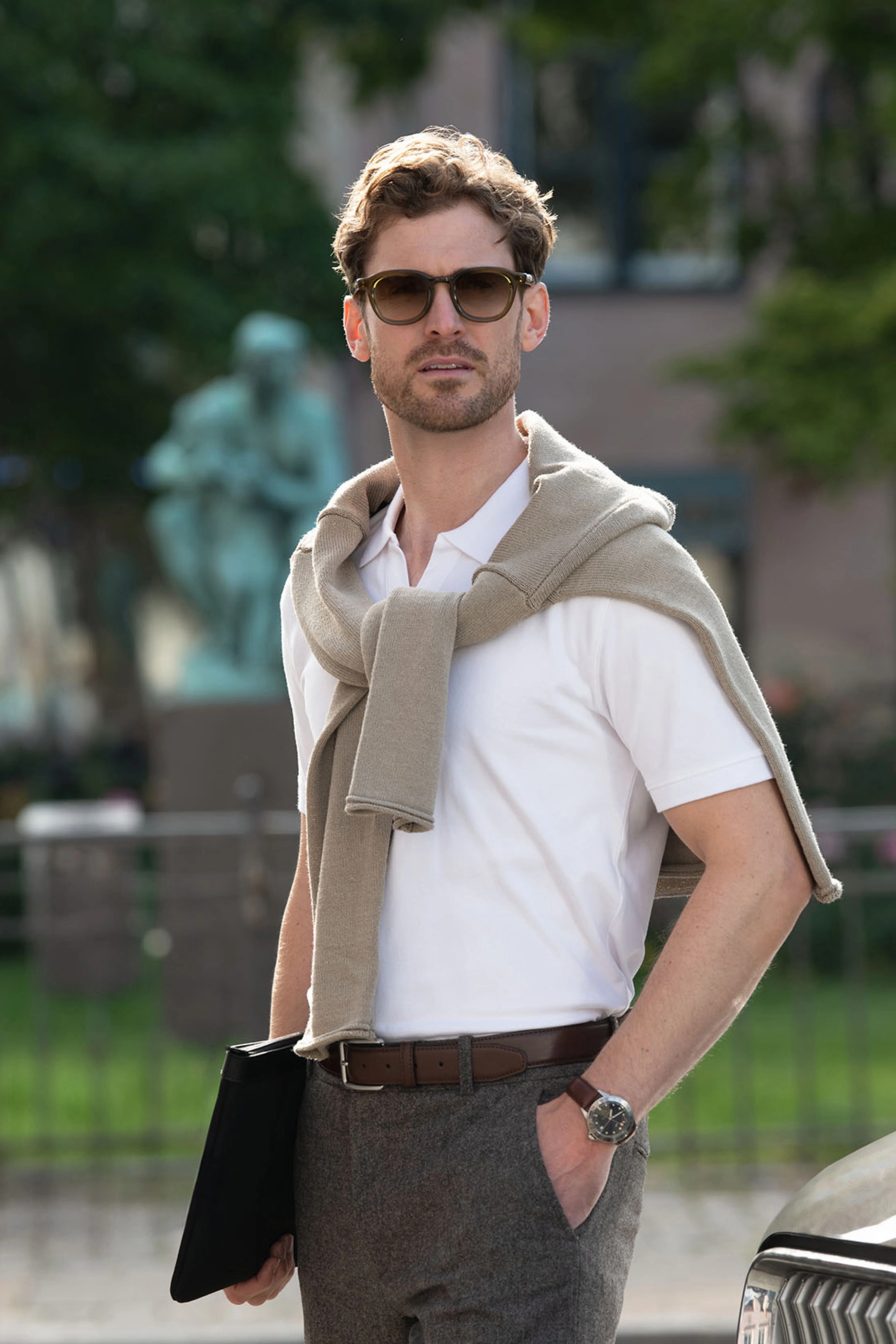 Harvard v-neck – stretch deluxe polo