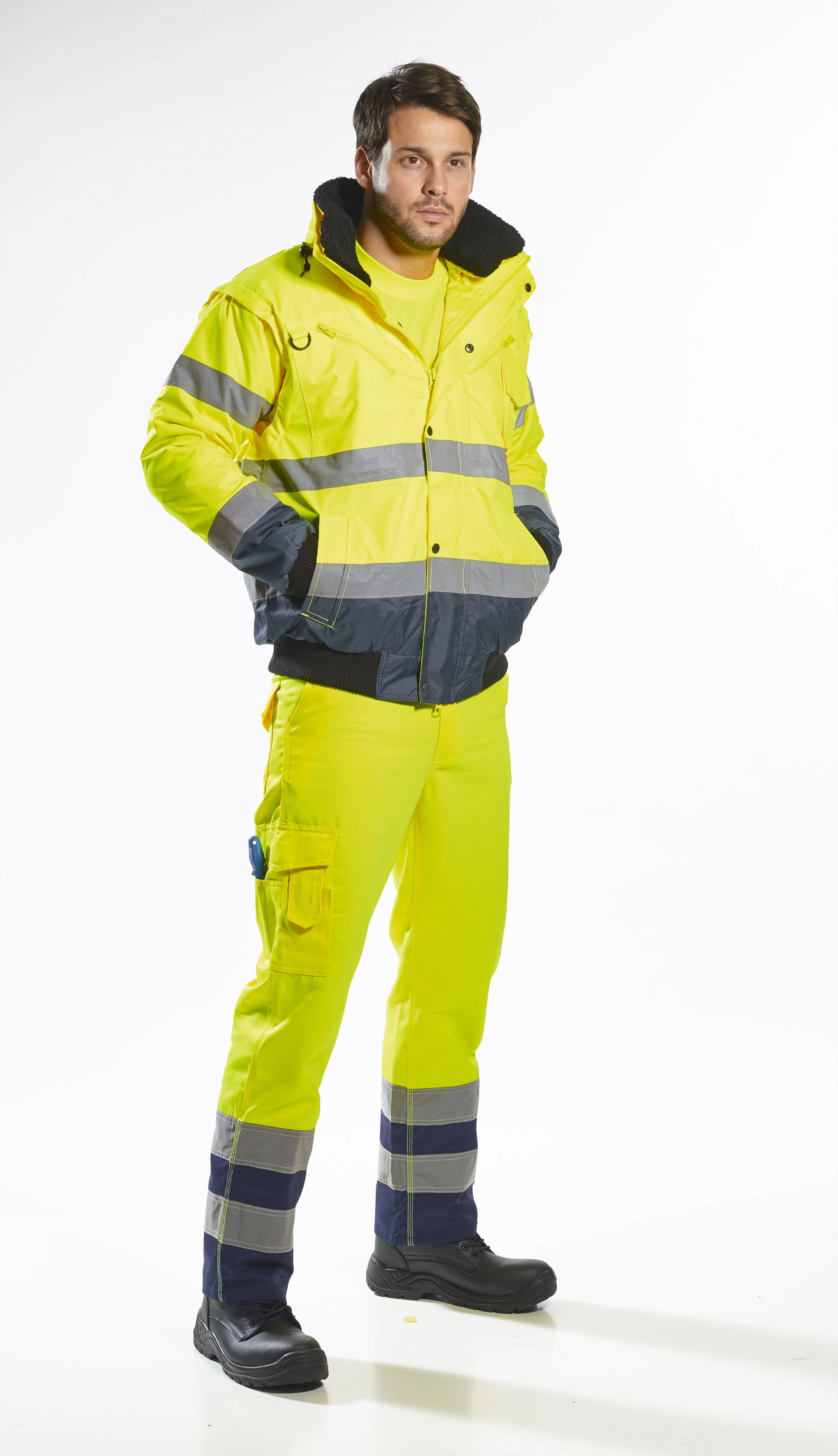 Hi-vis contrast bomber jacket (C465)