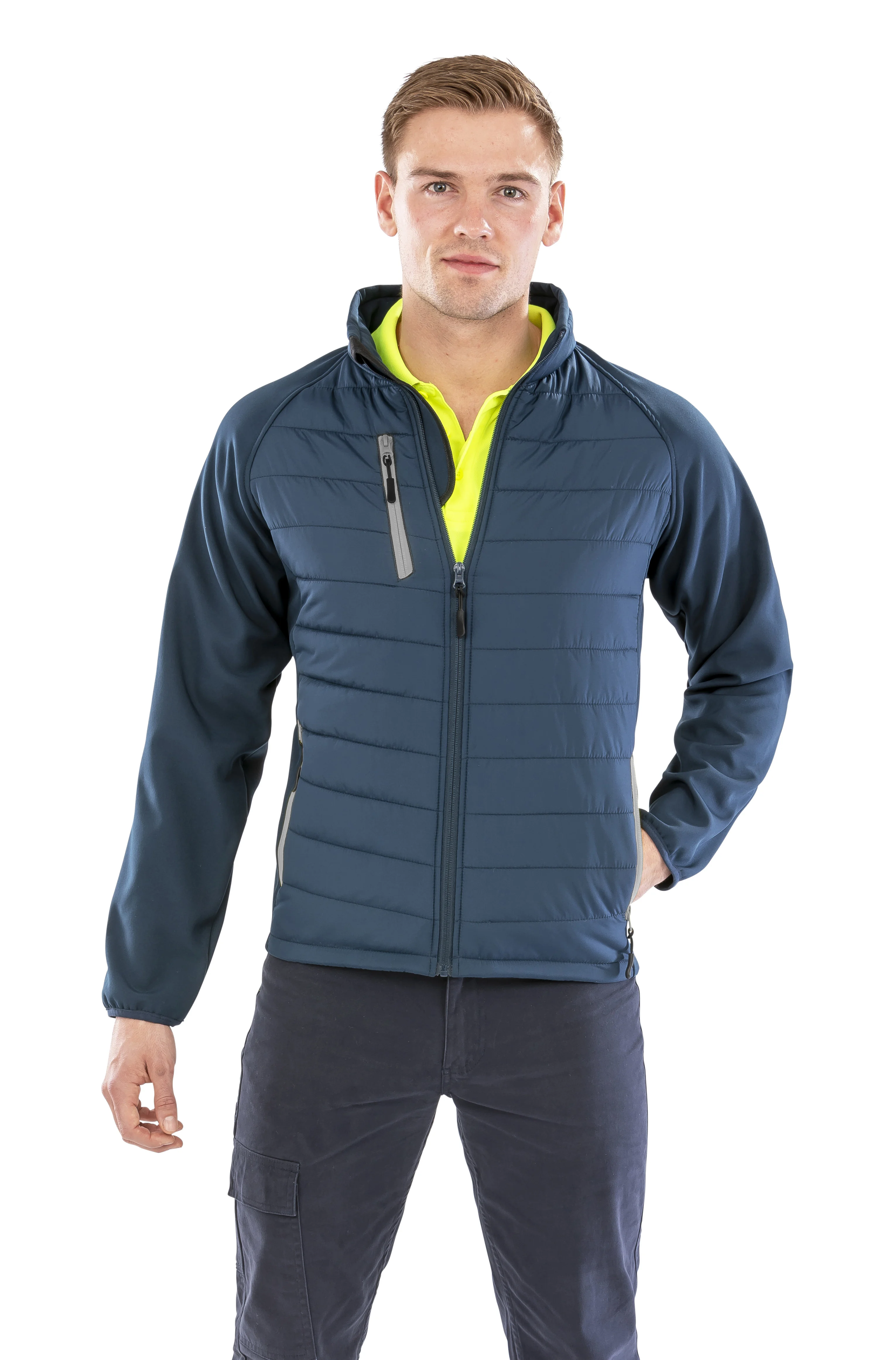 Result Black compass gewatteerde softshelljas
