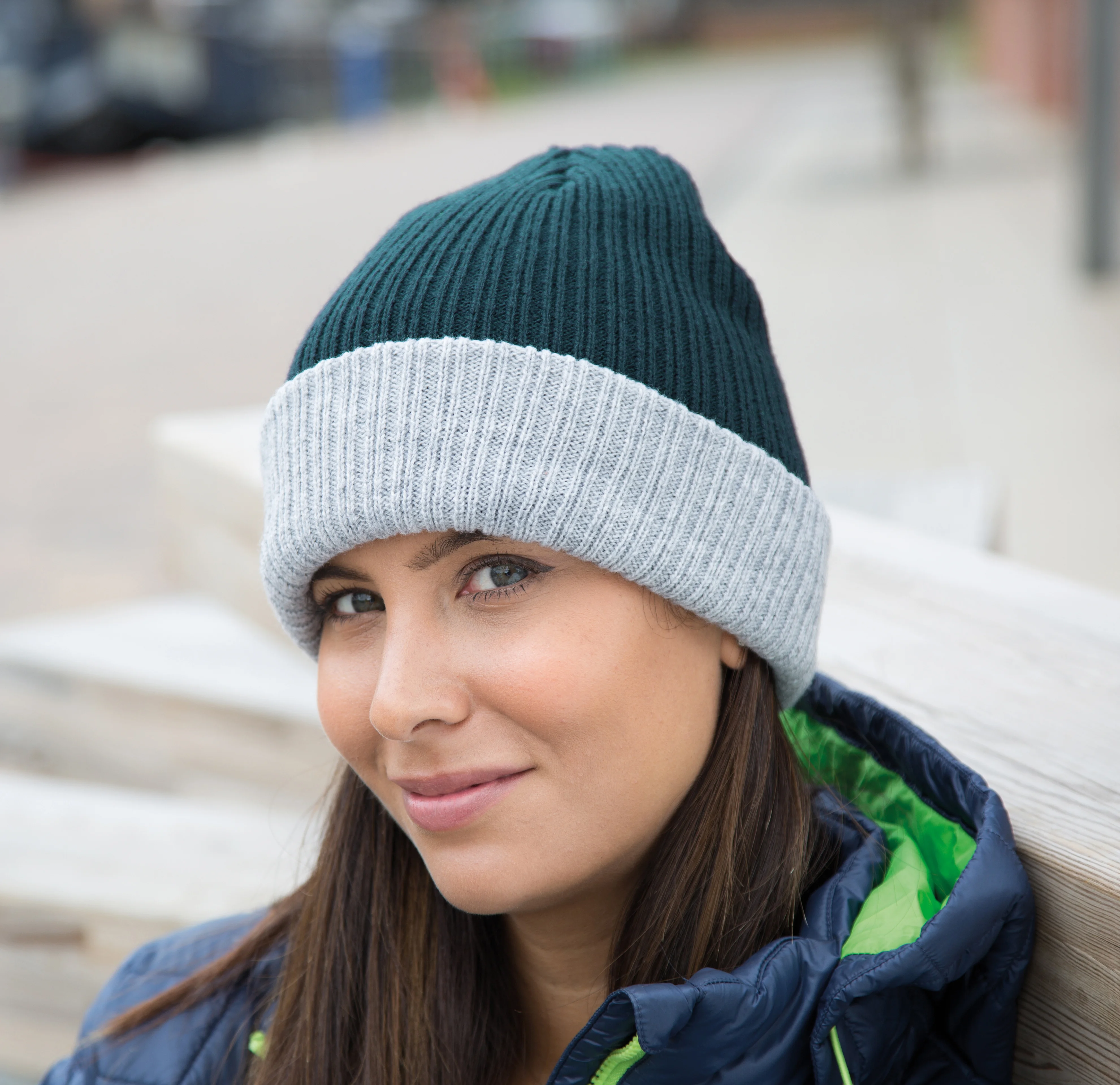 Double-layer knitted hat