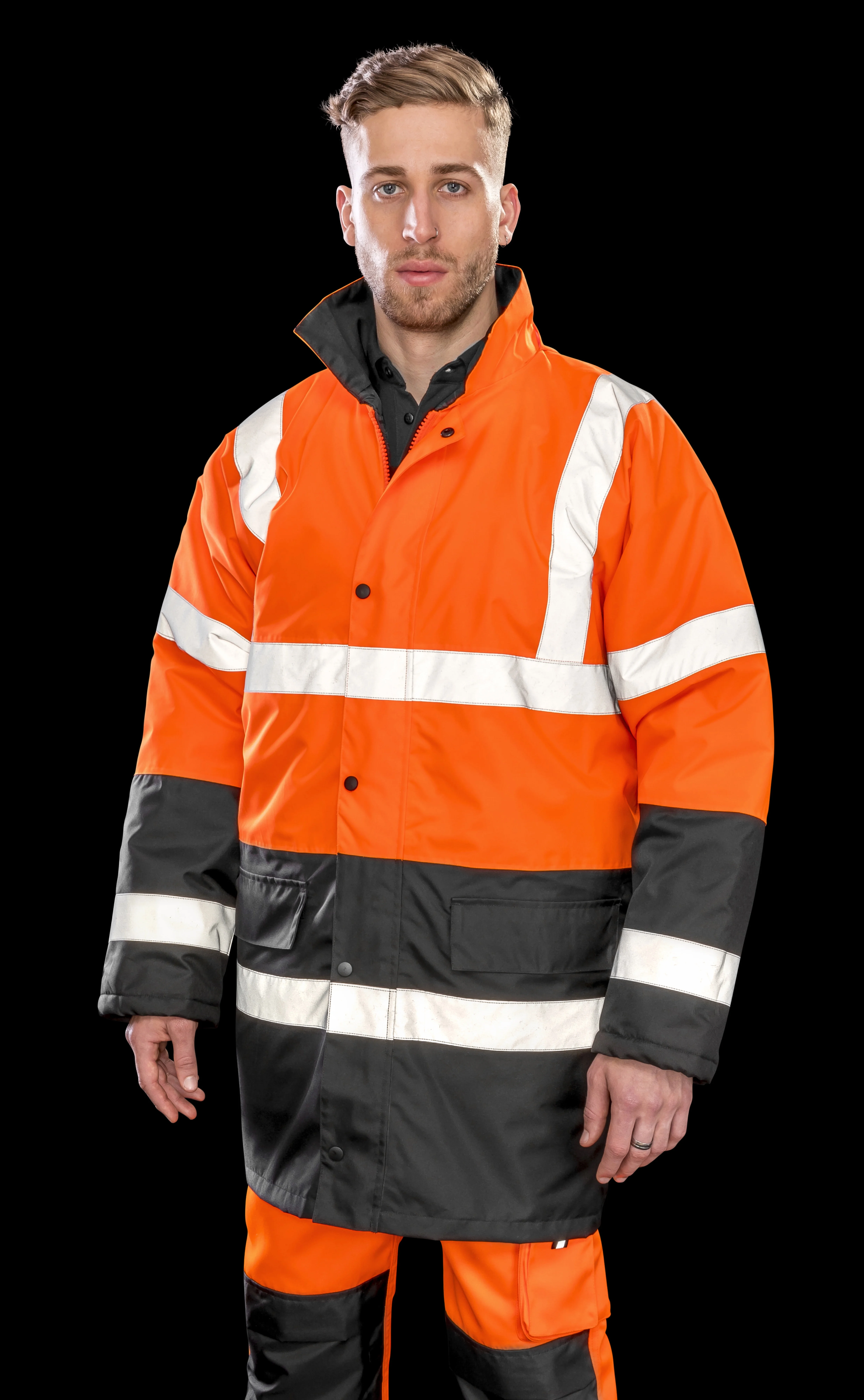Motorway two-tone safety coat
