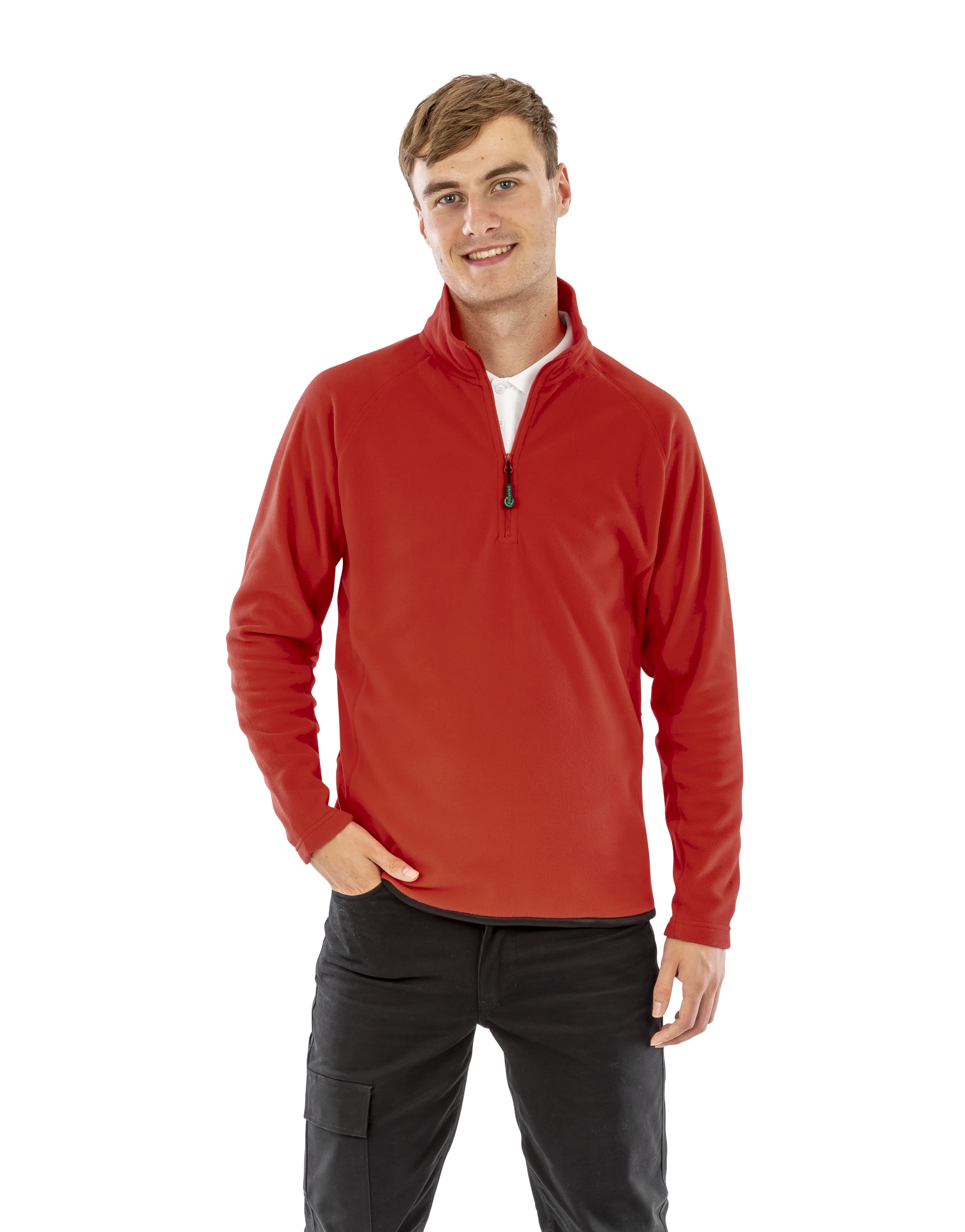 Result Gerecycled microfleece met ritskraag