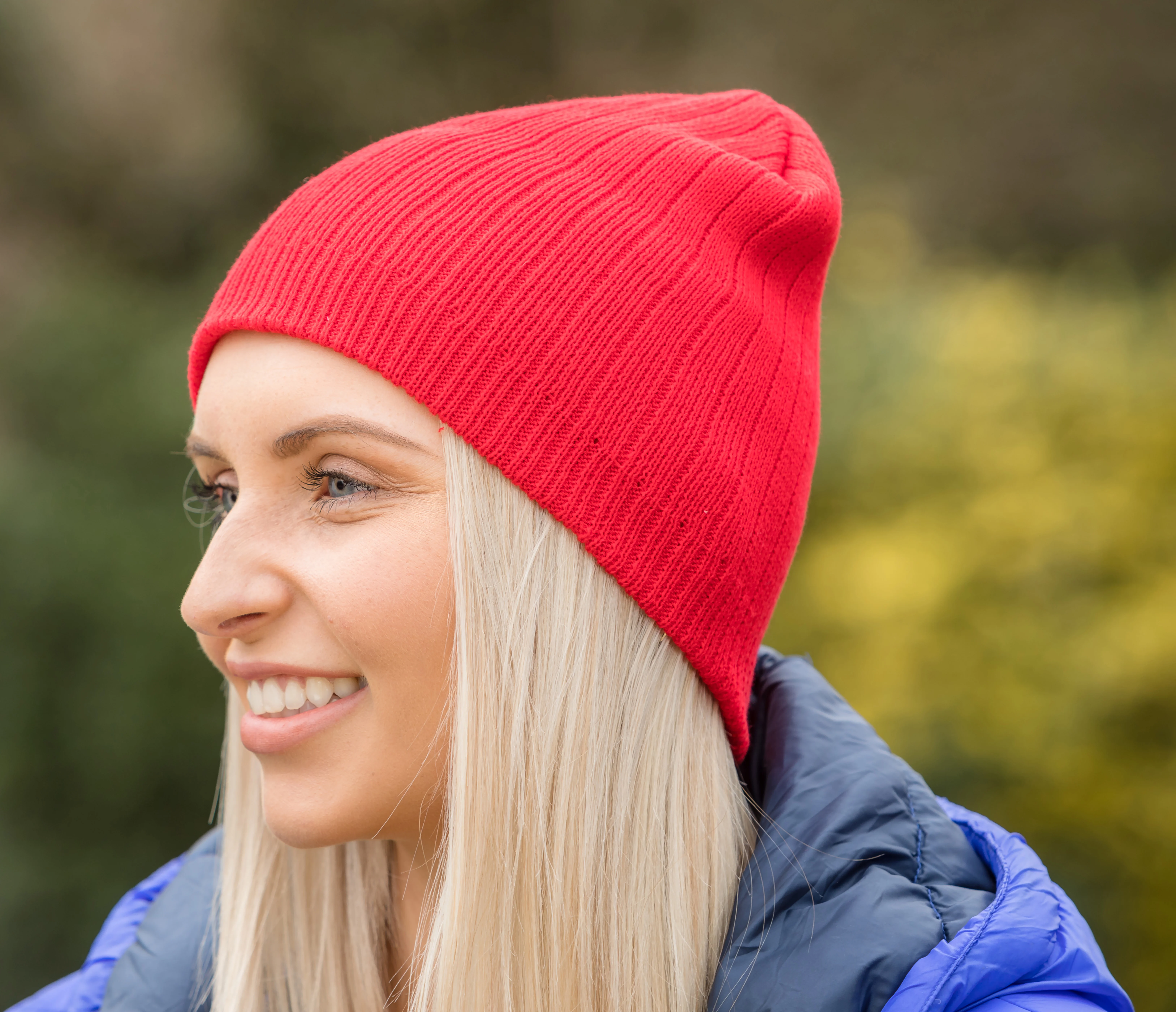 Cotton knitted beanie hat