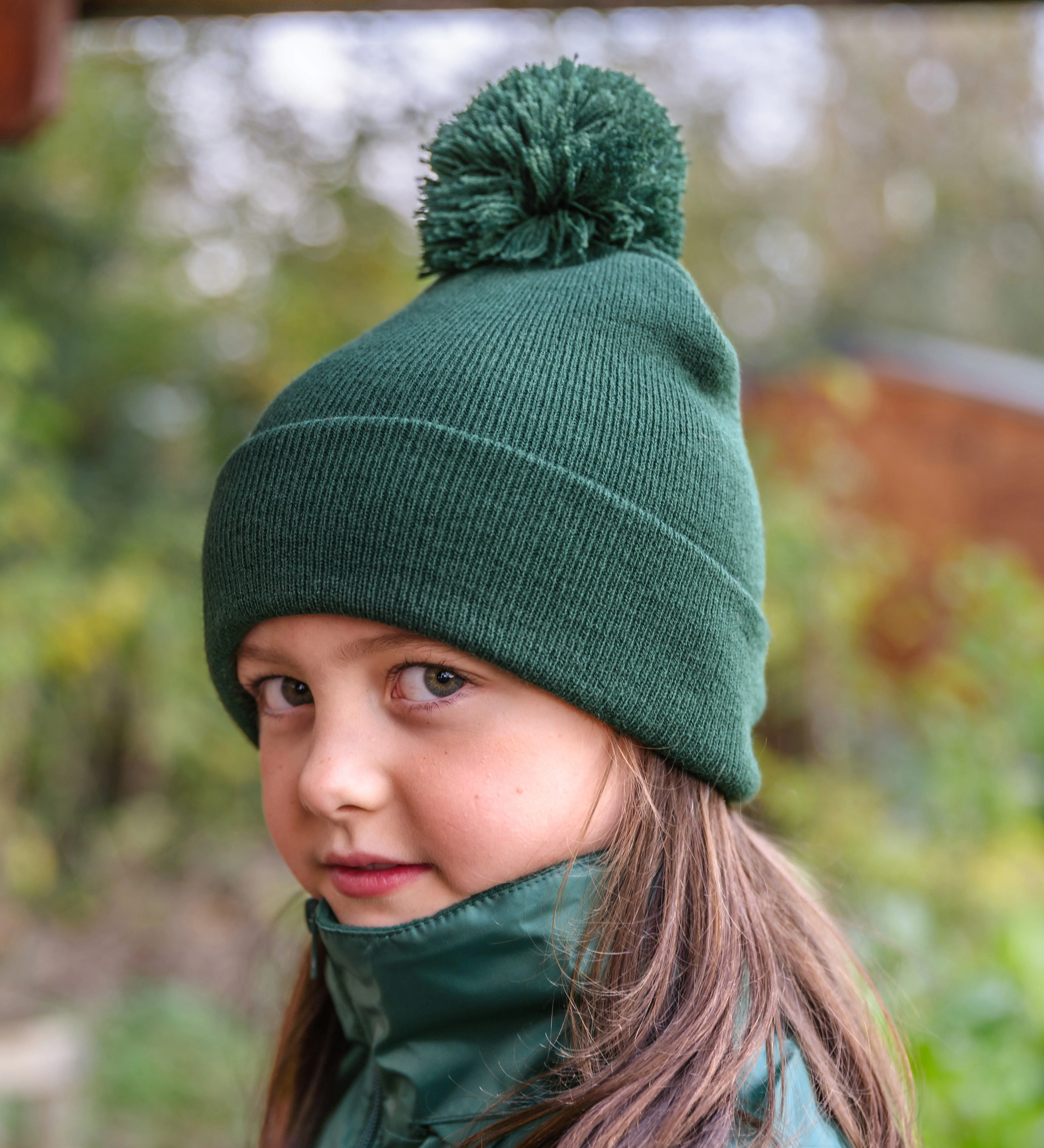 Junior pom pom beanie