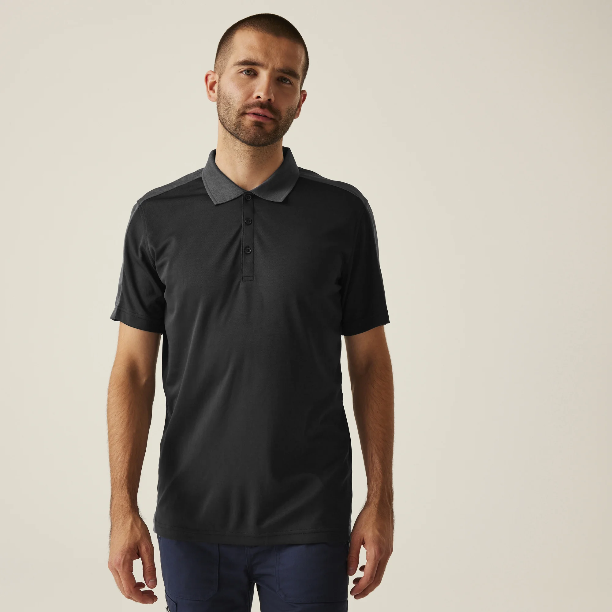 Contrast wicking polo
