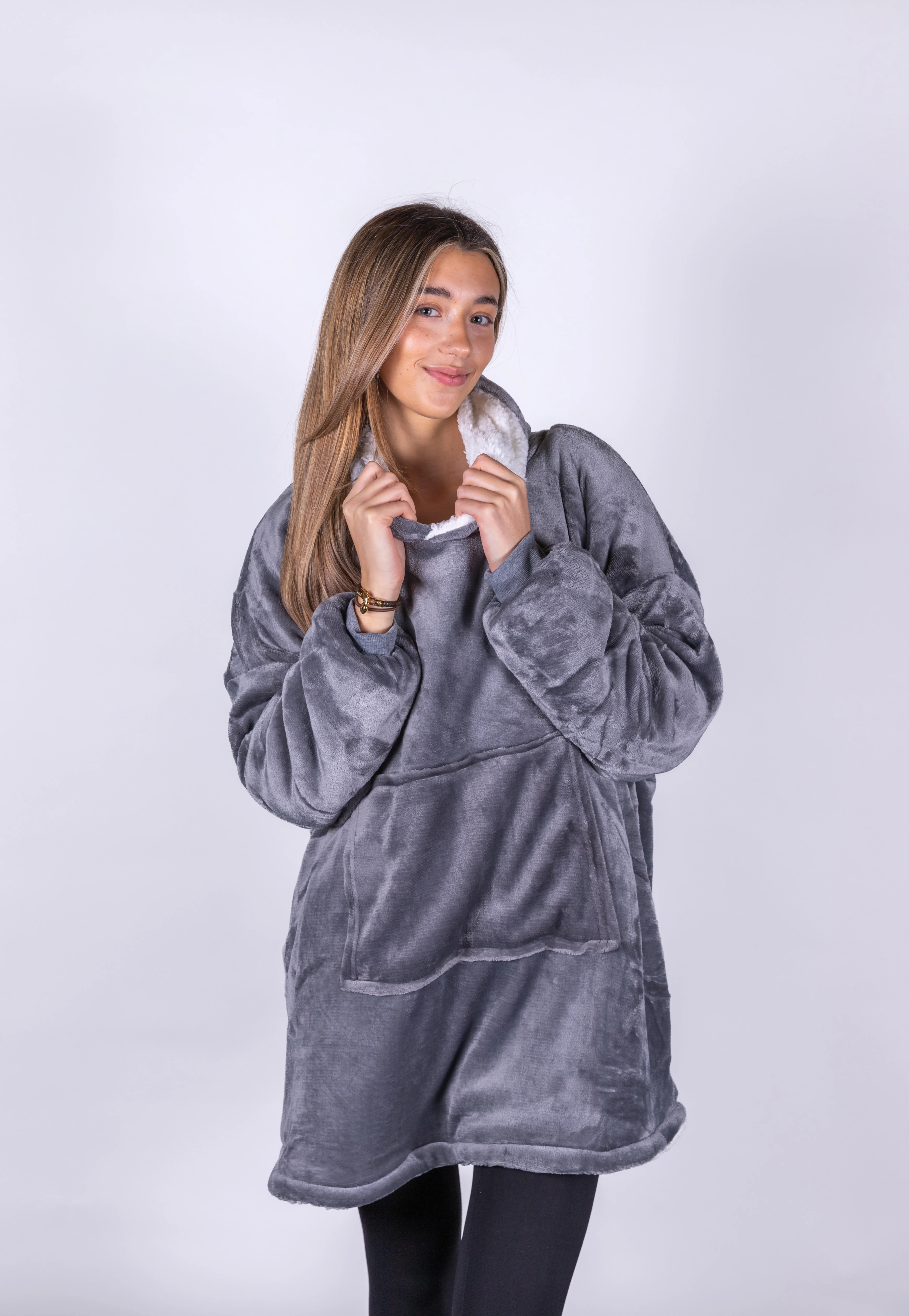 The Ribbon oversized cosy reversible sherpa hoodie