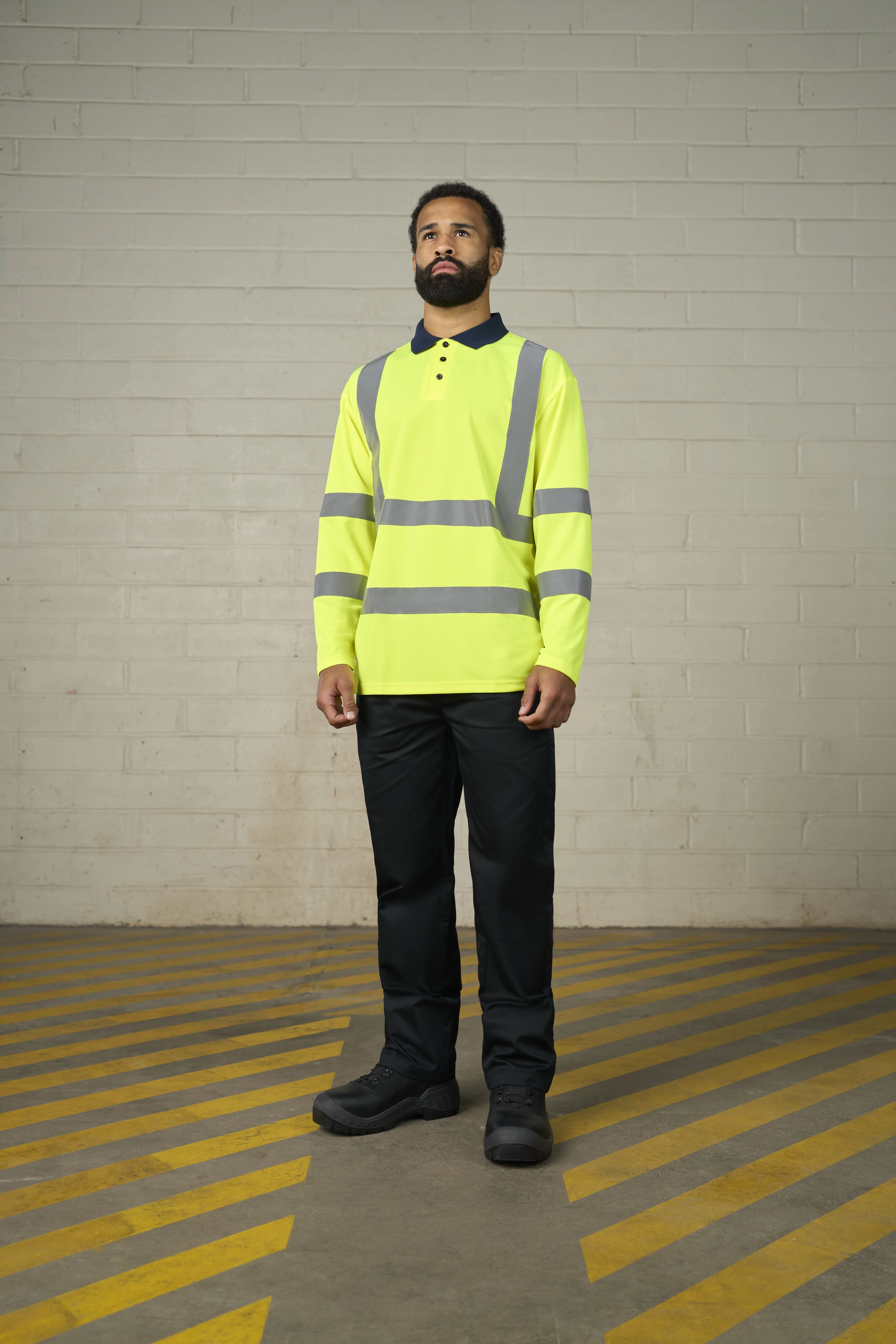 High visibility long sleeve polo