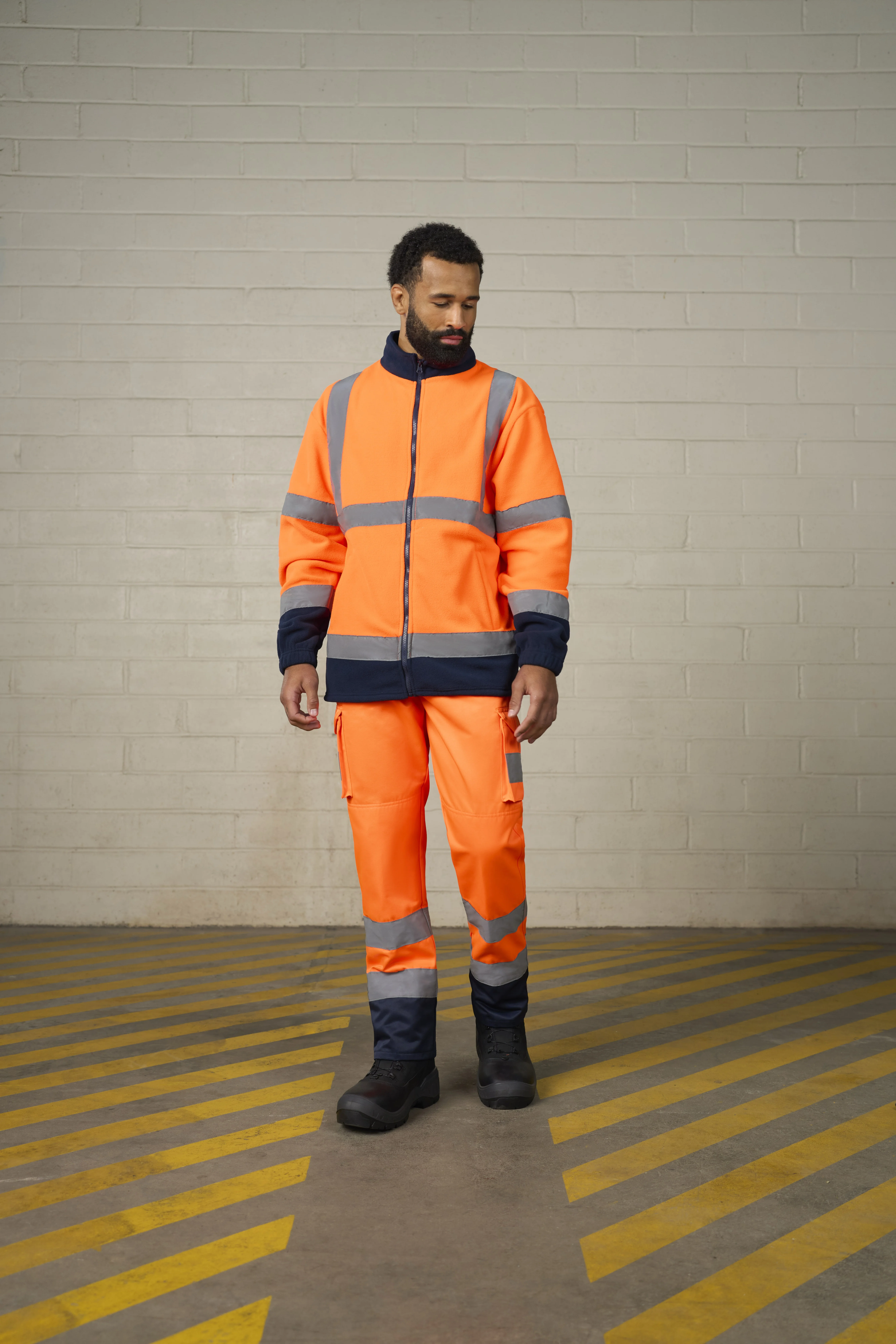 High visibility full-zip fleece