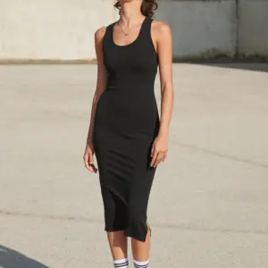 SF Clothing Lange T-shirt jurk met zwemmersrug