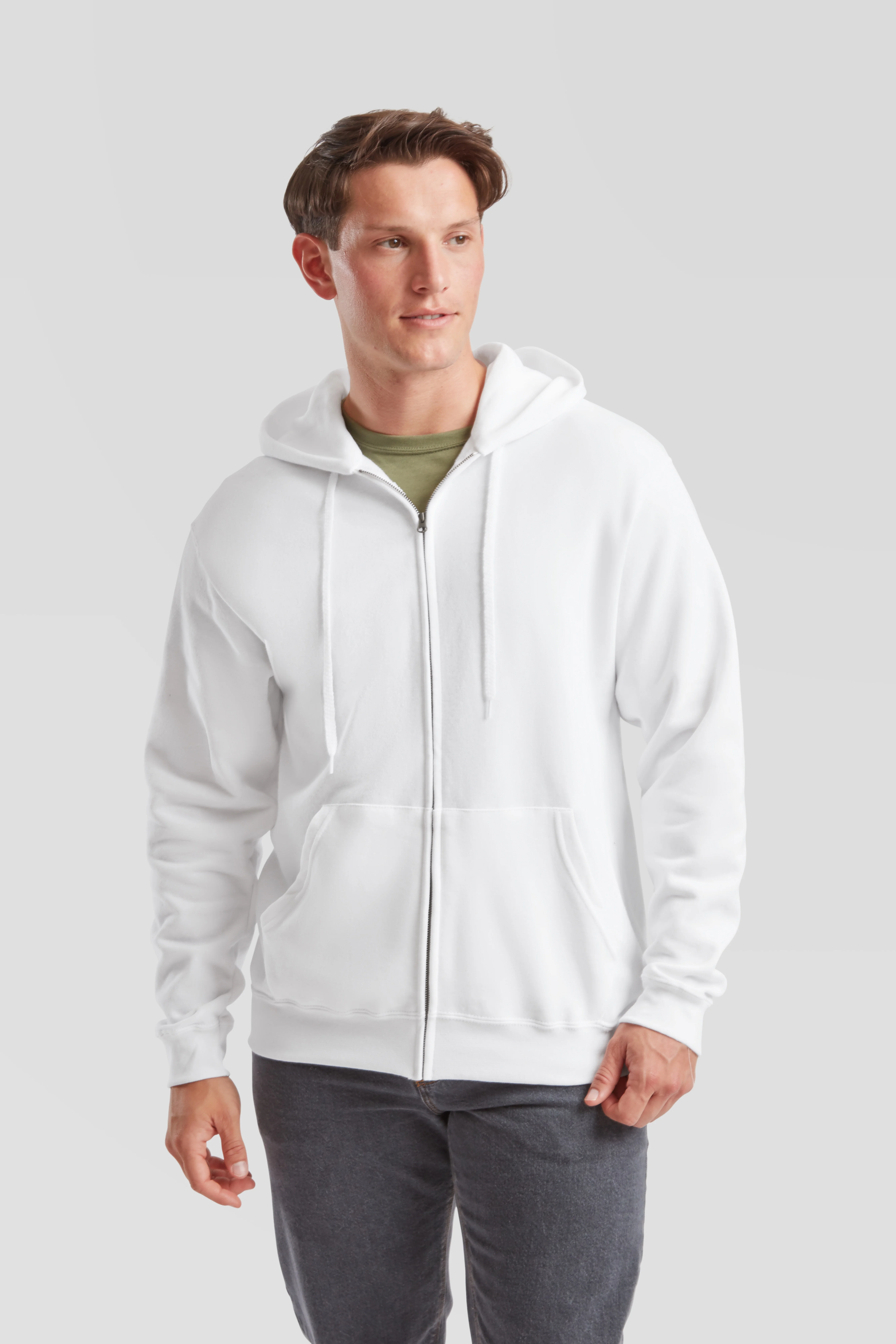 Classic 80/20 hooded sweatshirt jacket