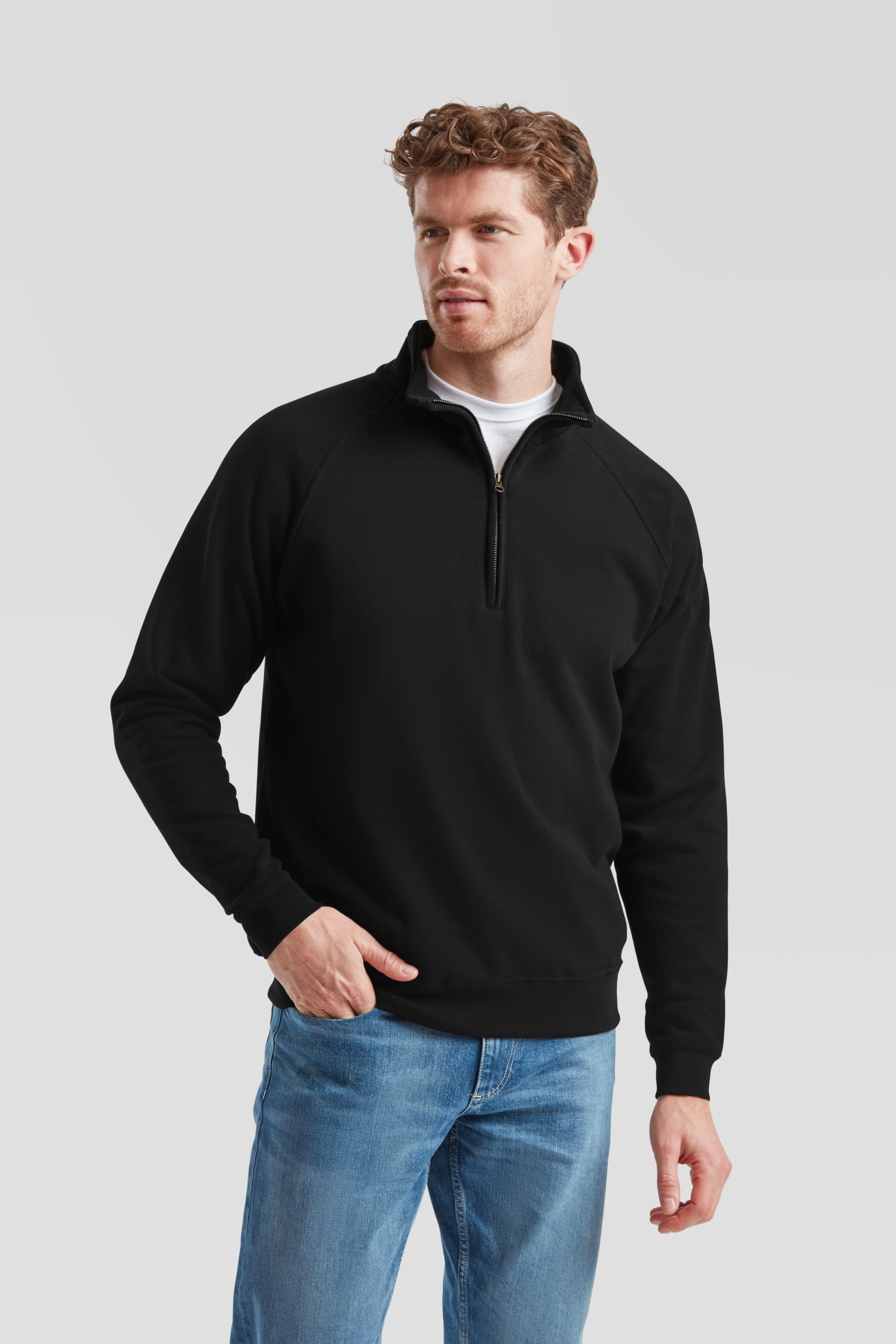 Classic 80/20 zip neck sweatshirt