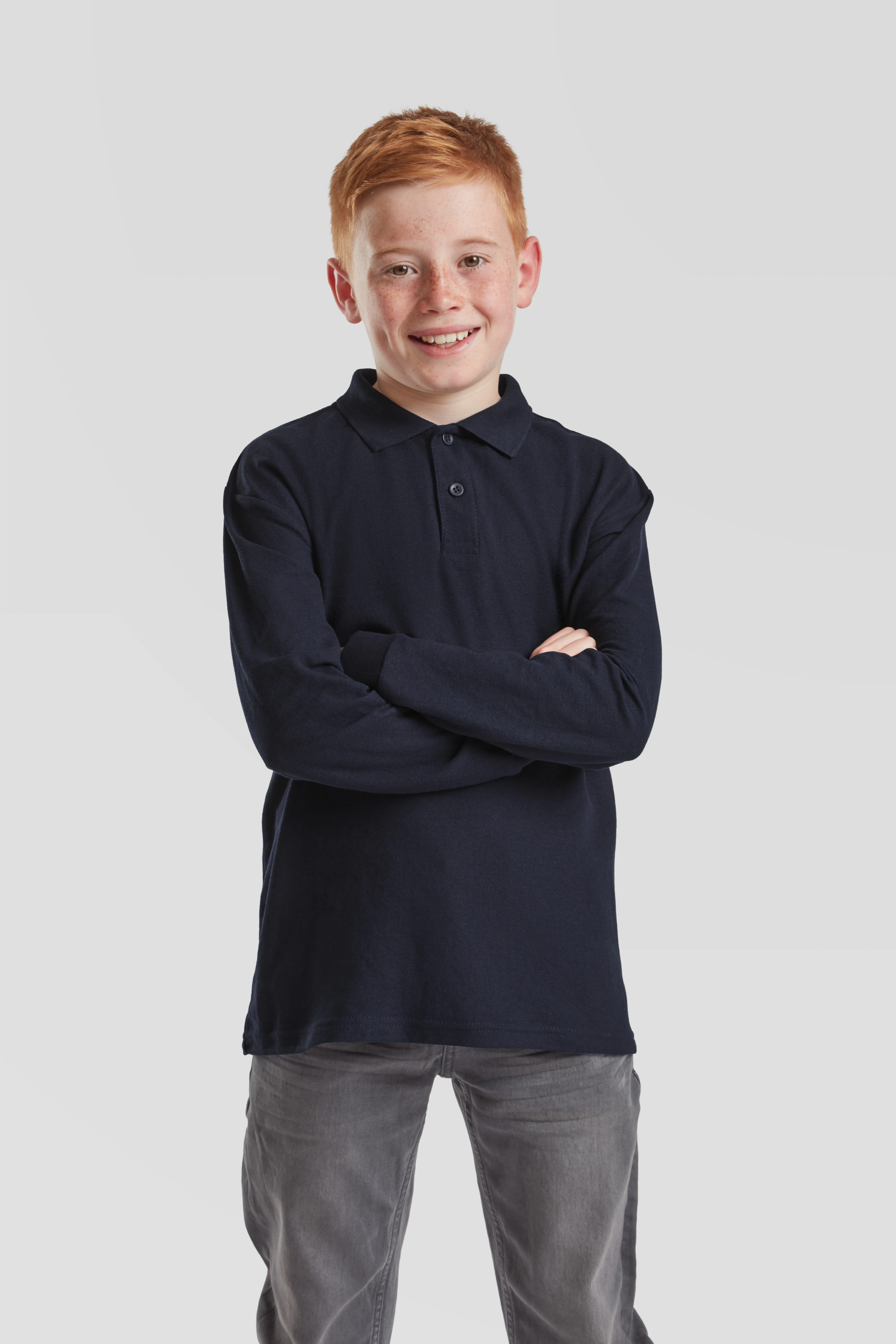 Kids long sleeve 65/35 polo