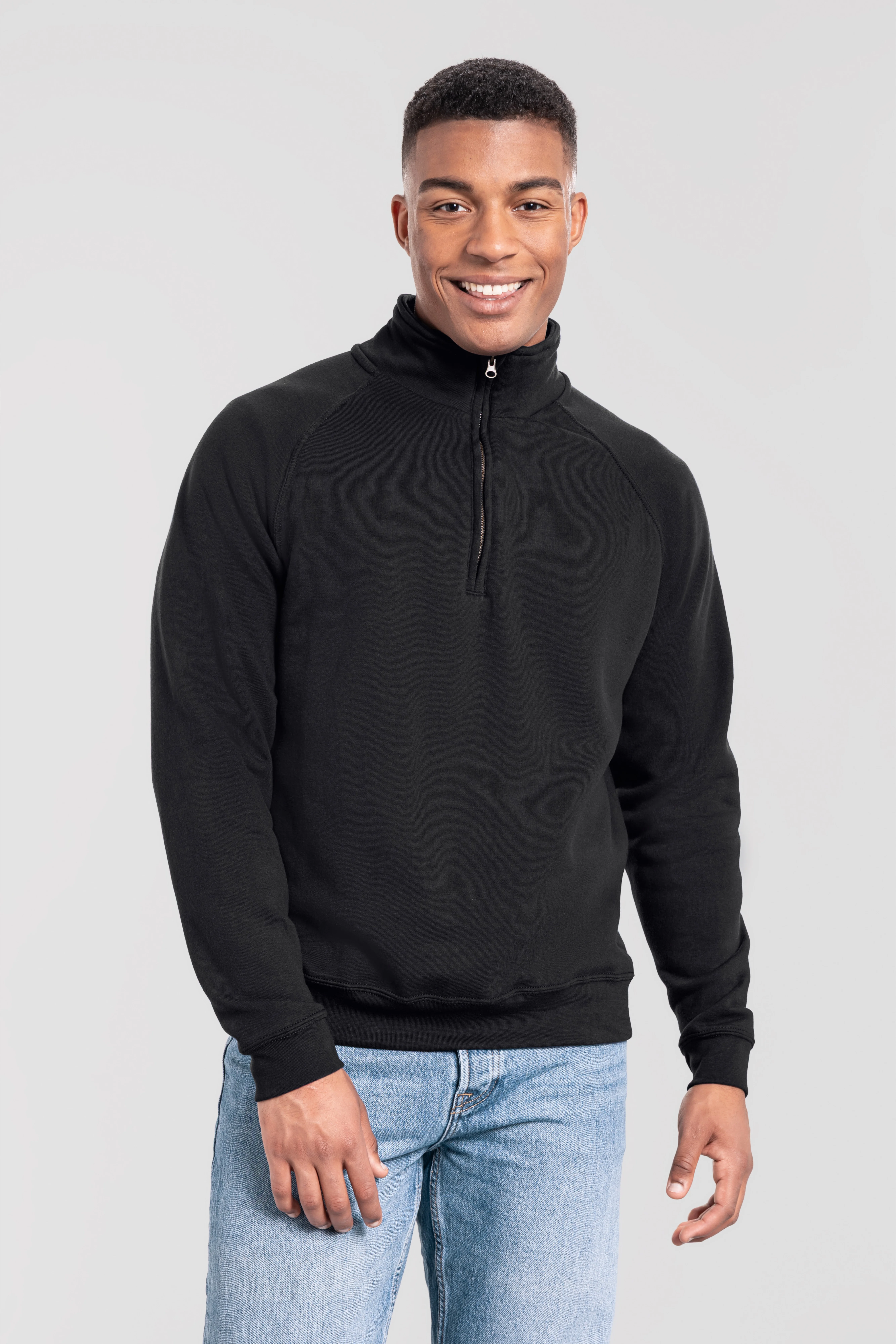 Iconic premium zip-neck sweat