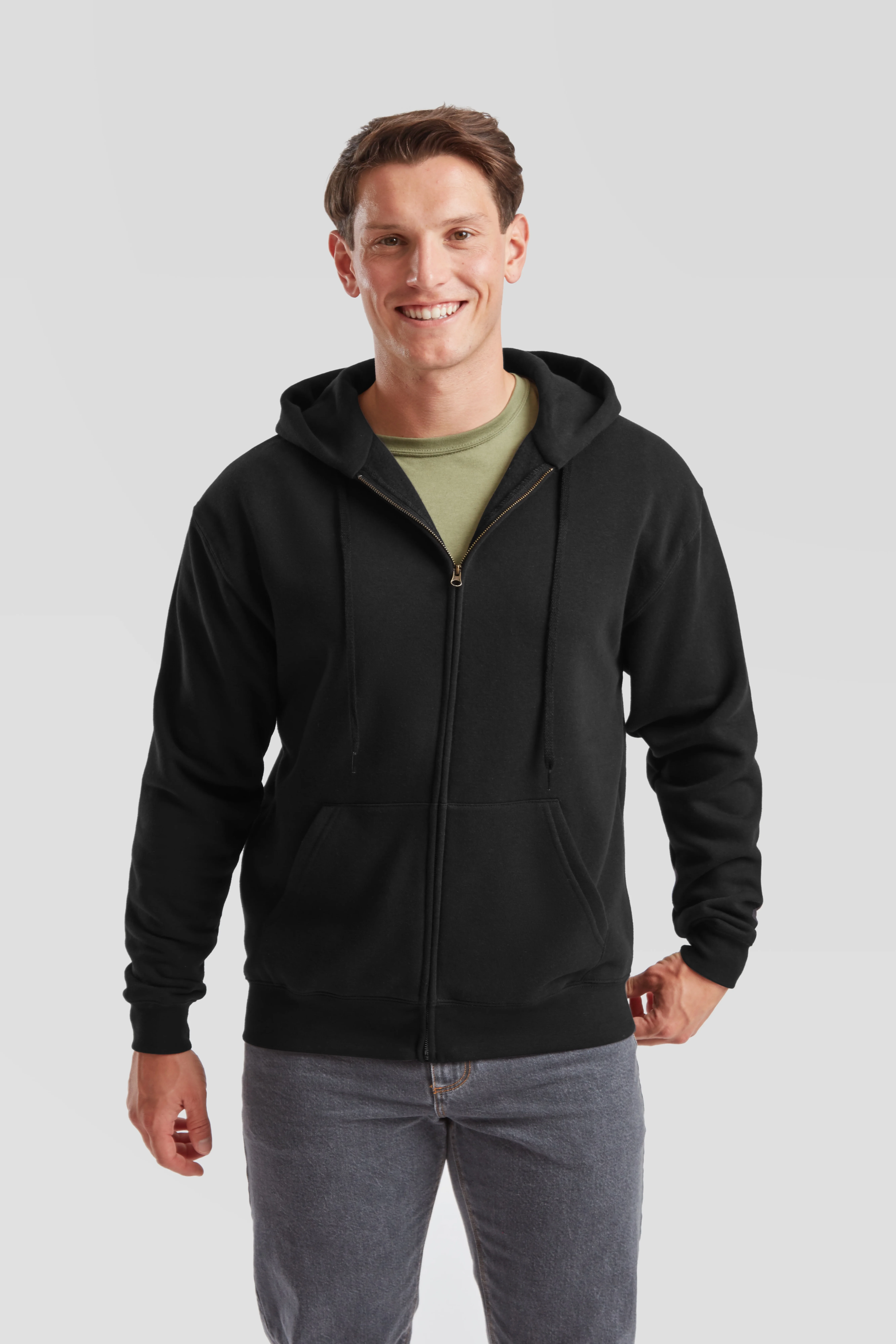 Premium 70/30 hooded sweatshirt jacket