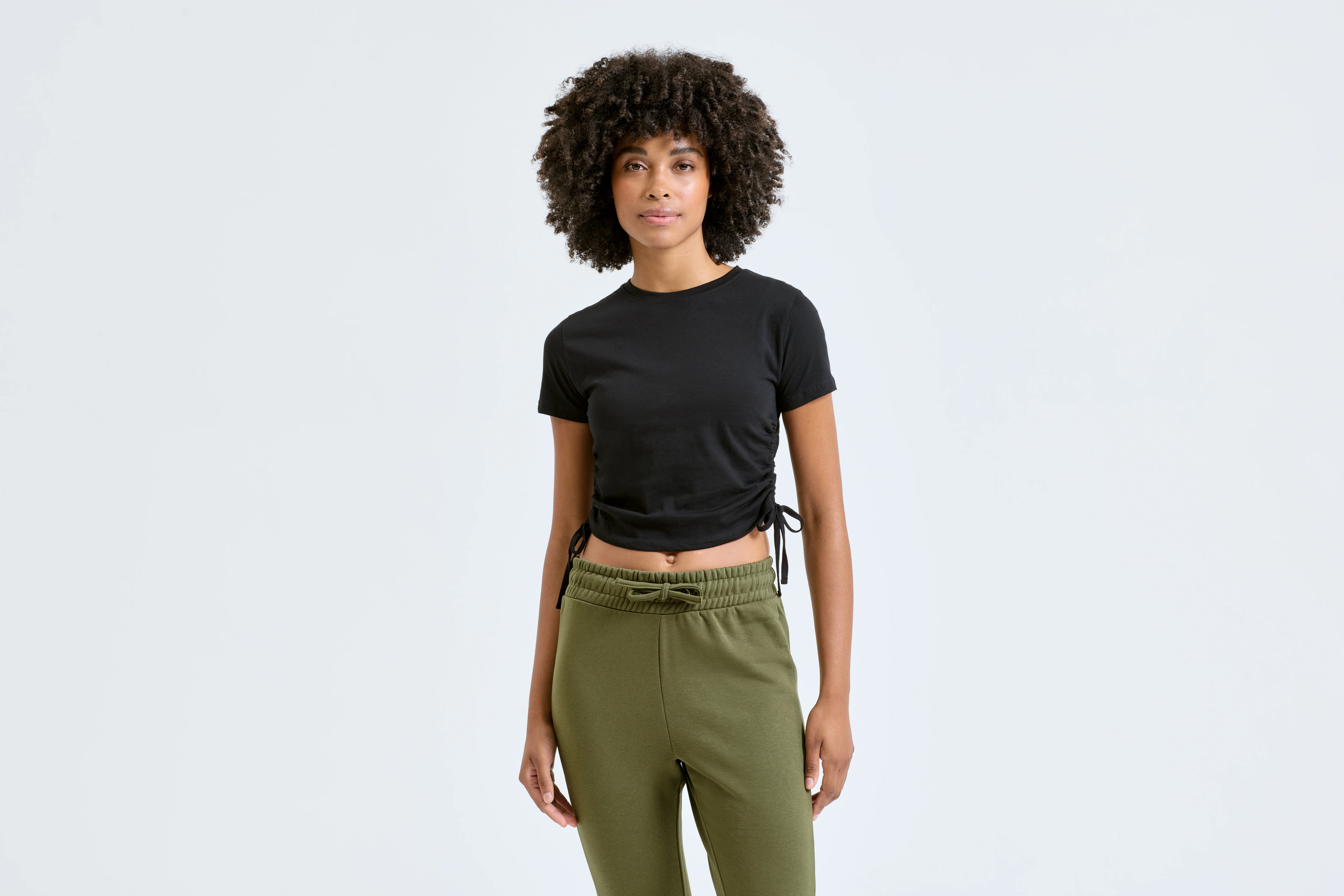 Women's TriDri® ruched crop top