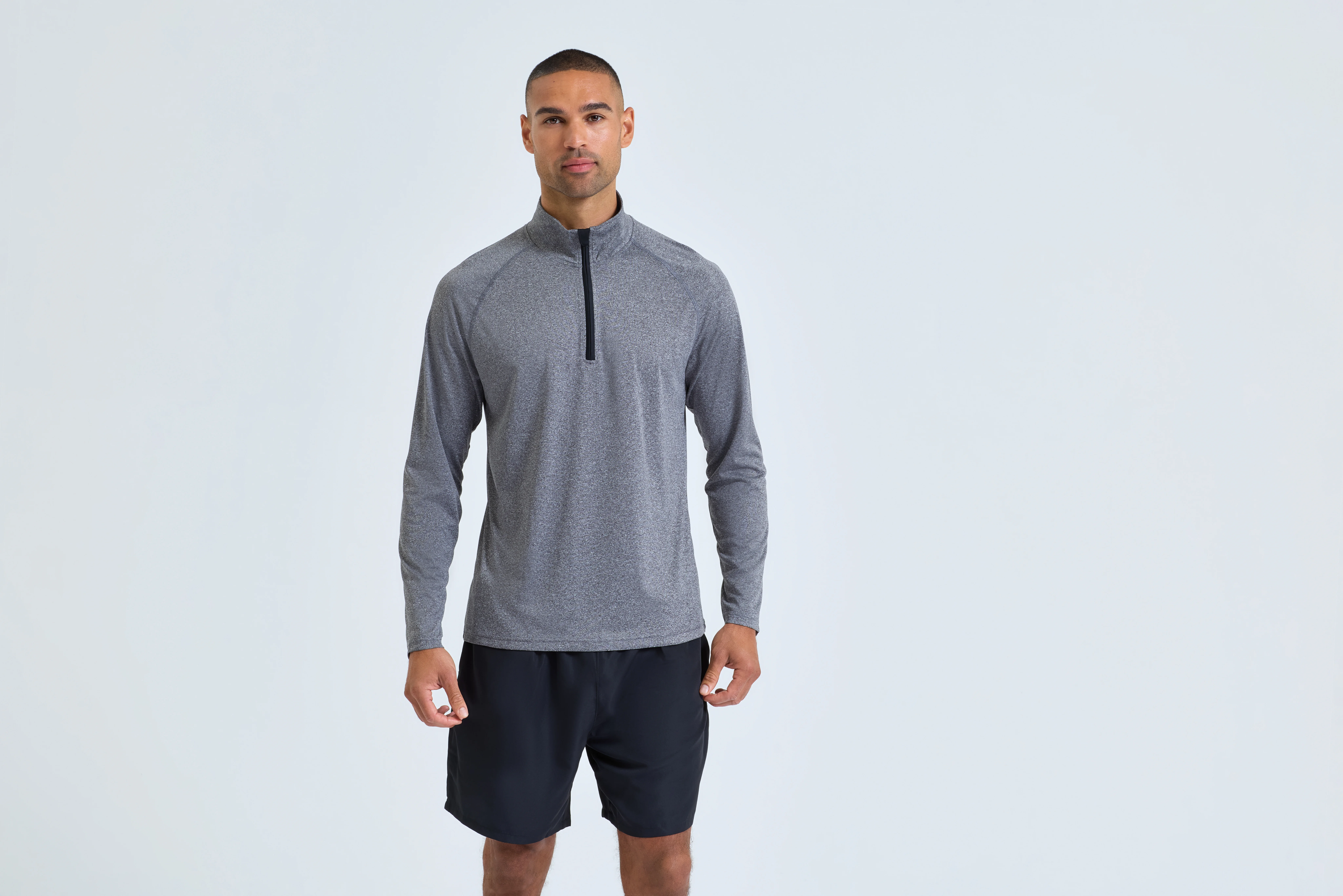 Men's TriDri® long sleeve performance ¼ zip top