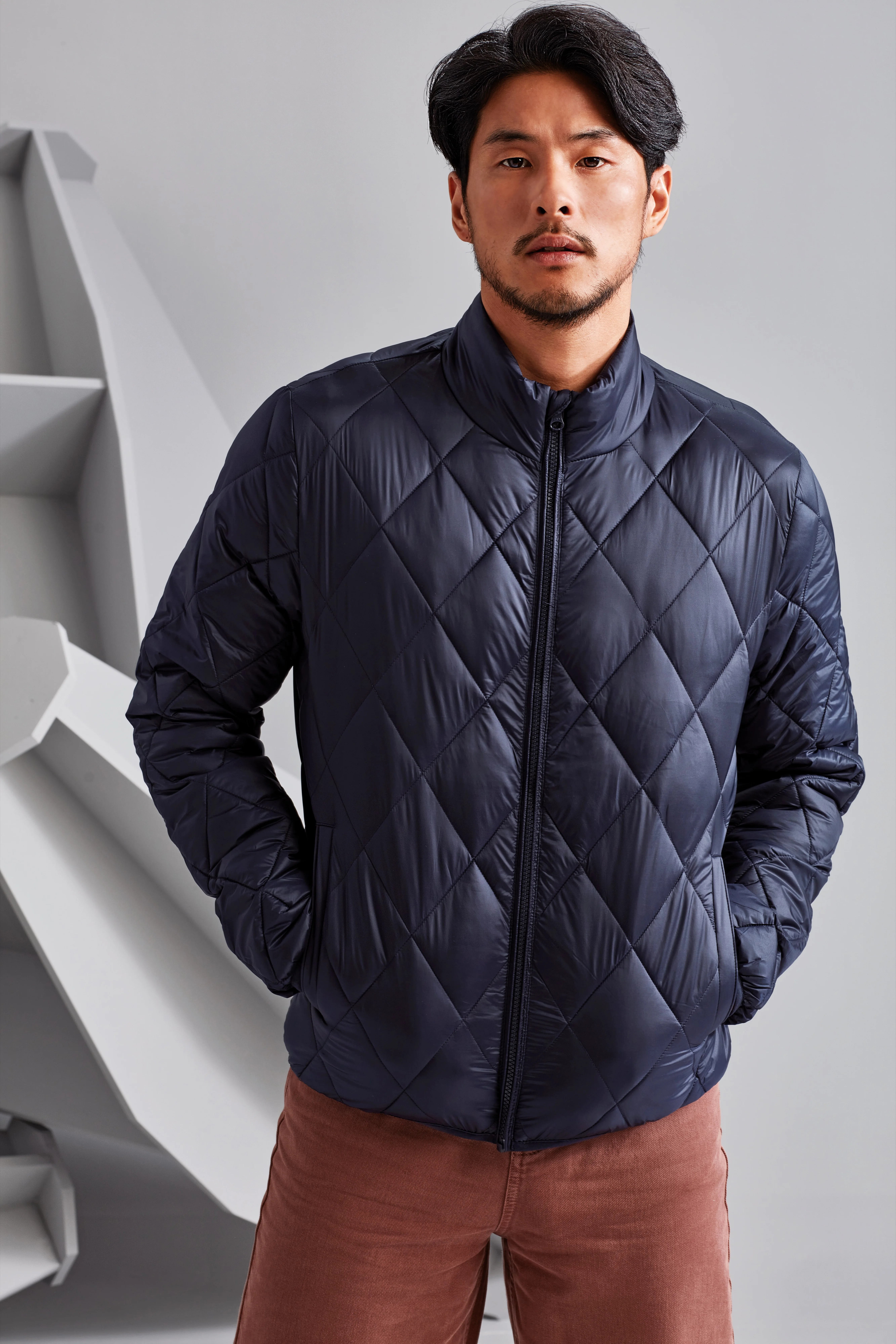 Diamond pane padded Jacket