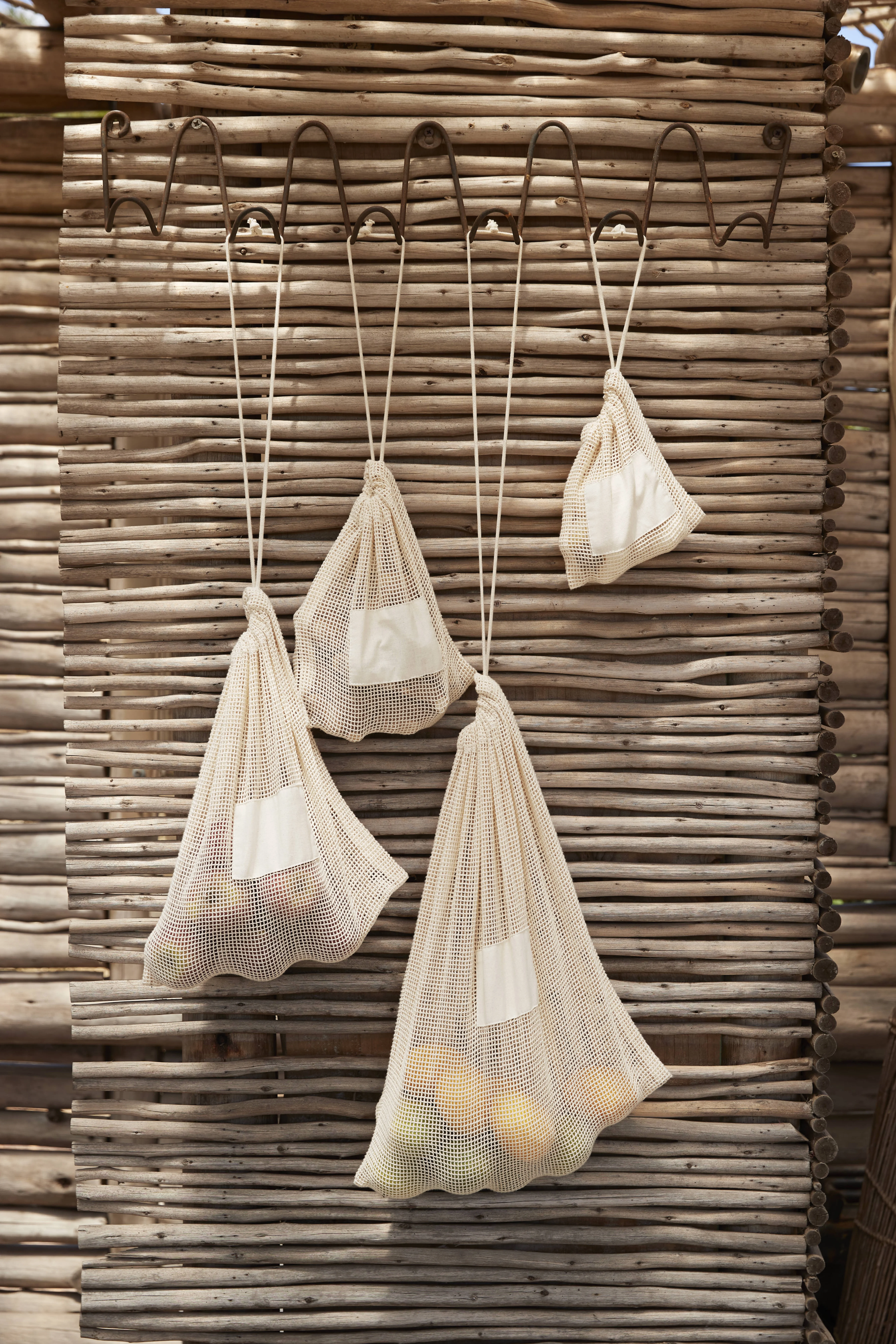 Organic cotton mesh sacks