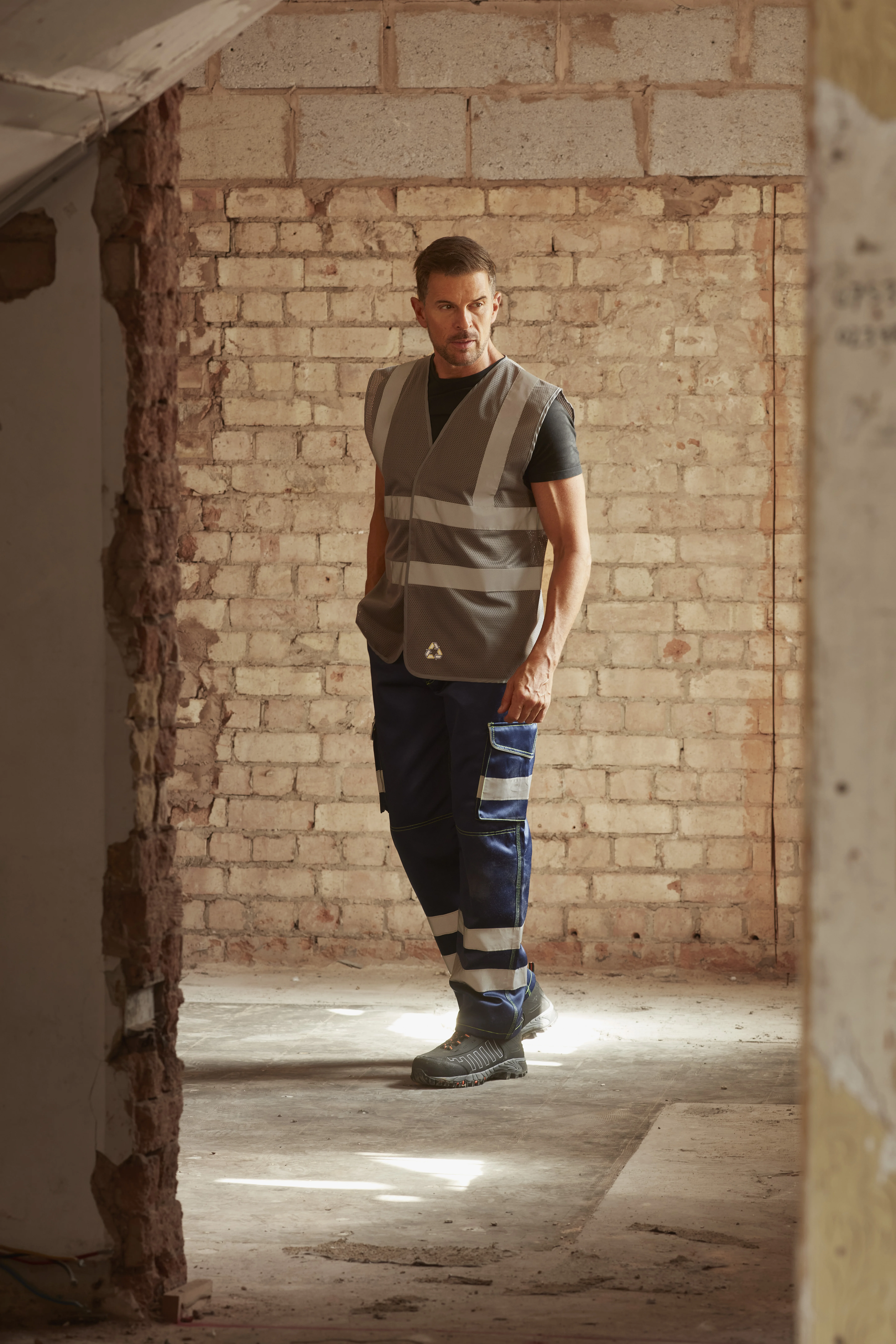 Top cool open mesh 2-band-and-braces waistcoat (HVW120)