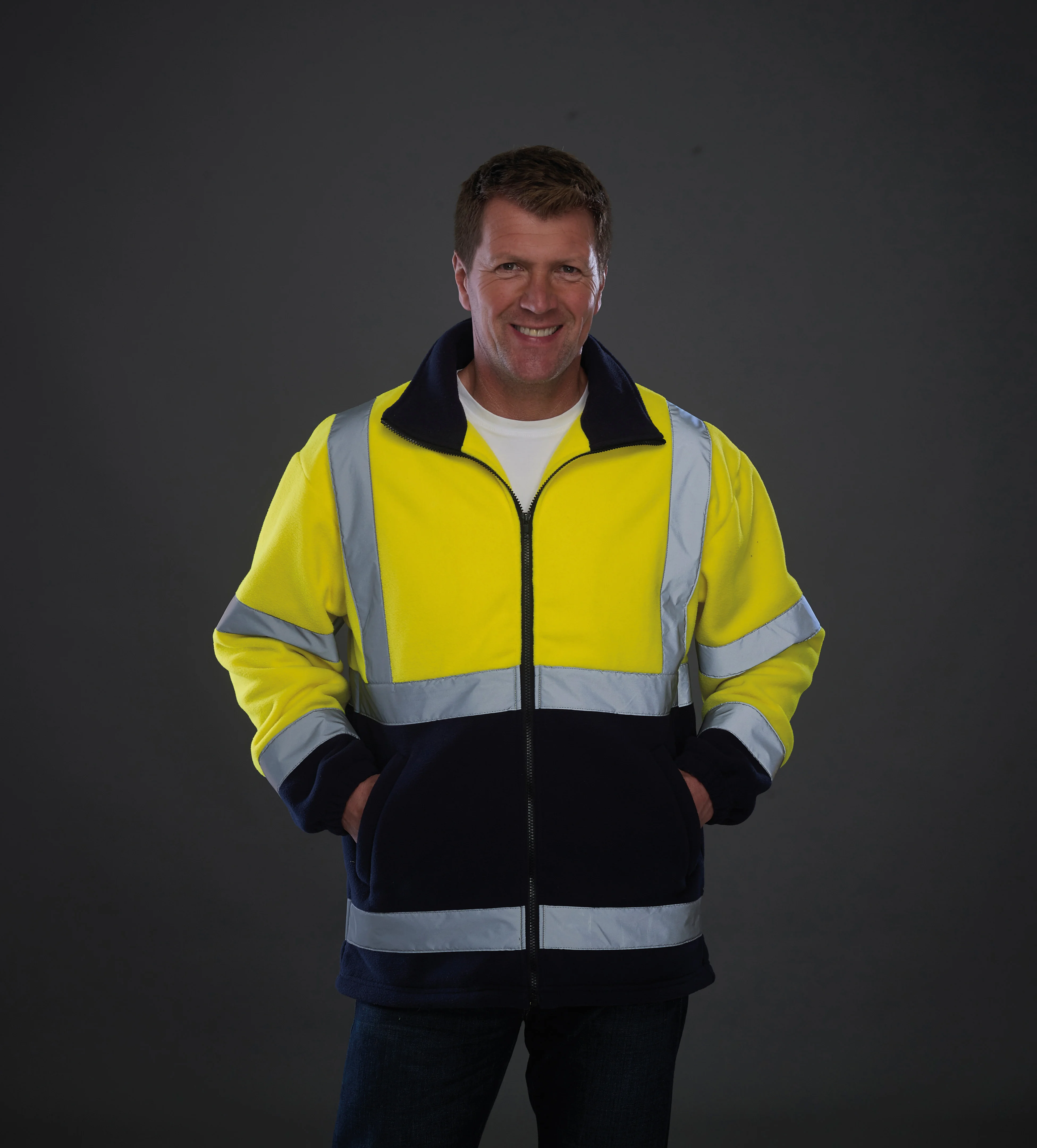 Hi-vis heavyweight fleece jacket (HVK08)