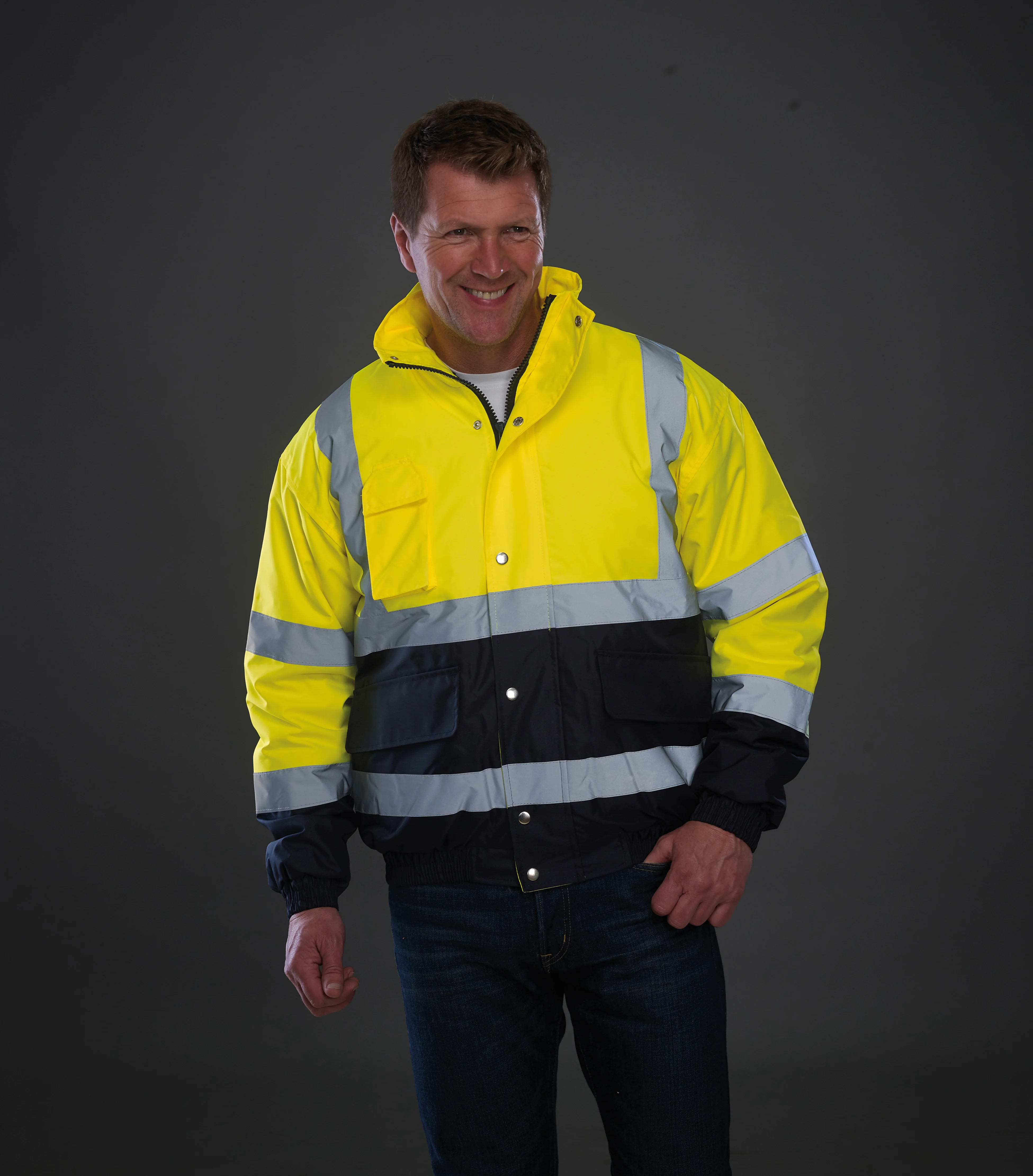 Hi-vis two-tone bomber jacket (HVP218)