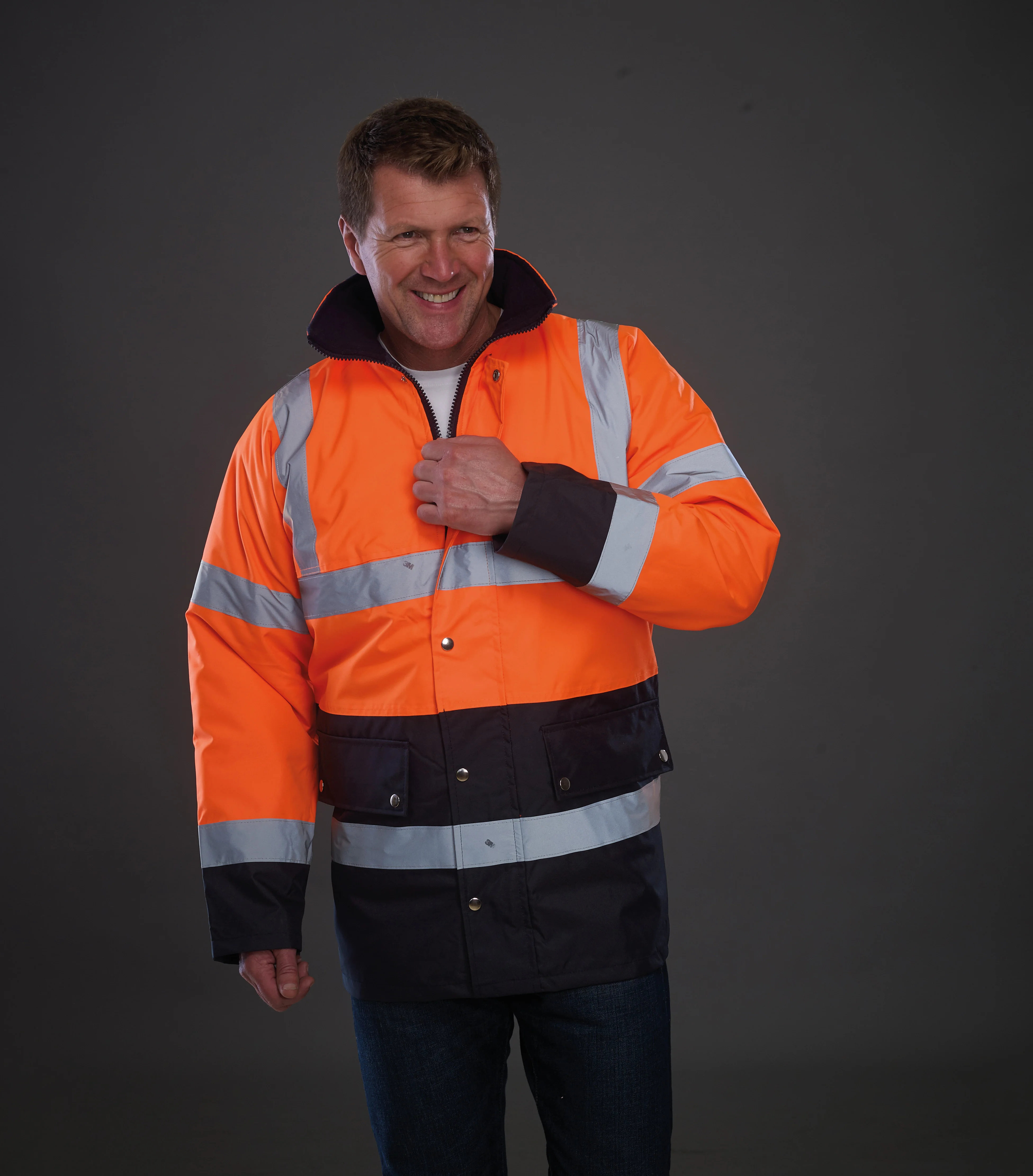 Hi-vis two-tone motorway jacket (HVP302)