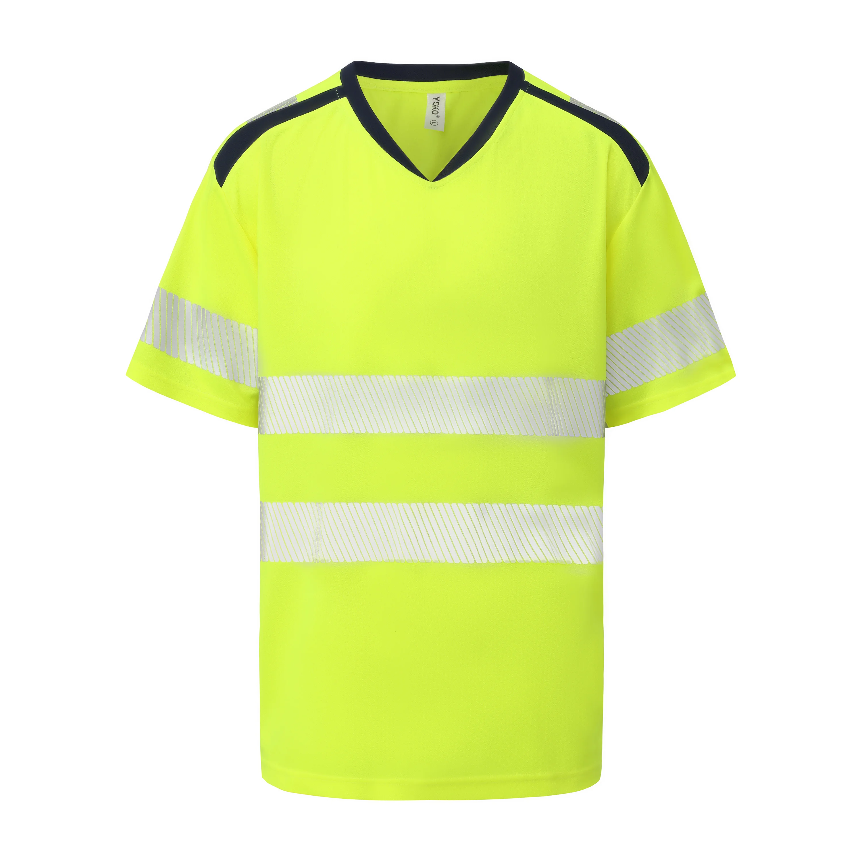 Hi-vis mandarin collar comfort trim t-shirt (HVJ430)