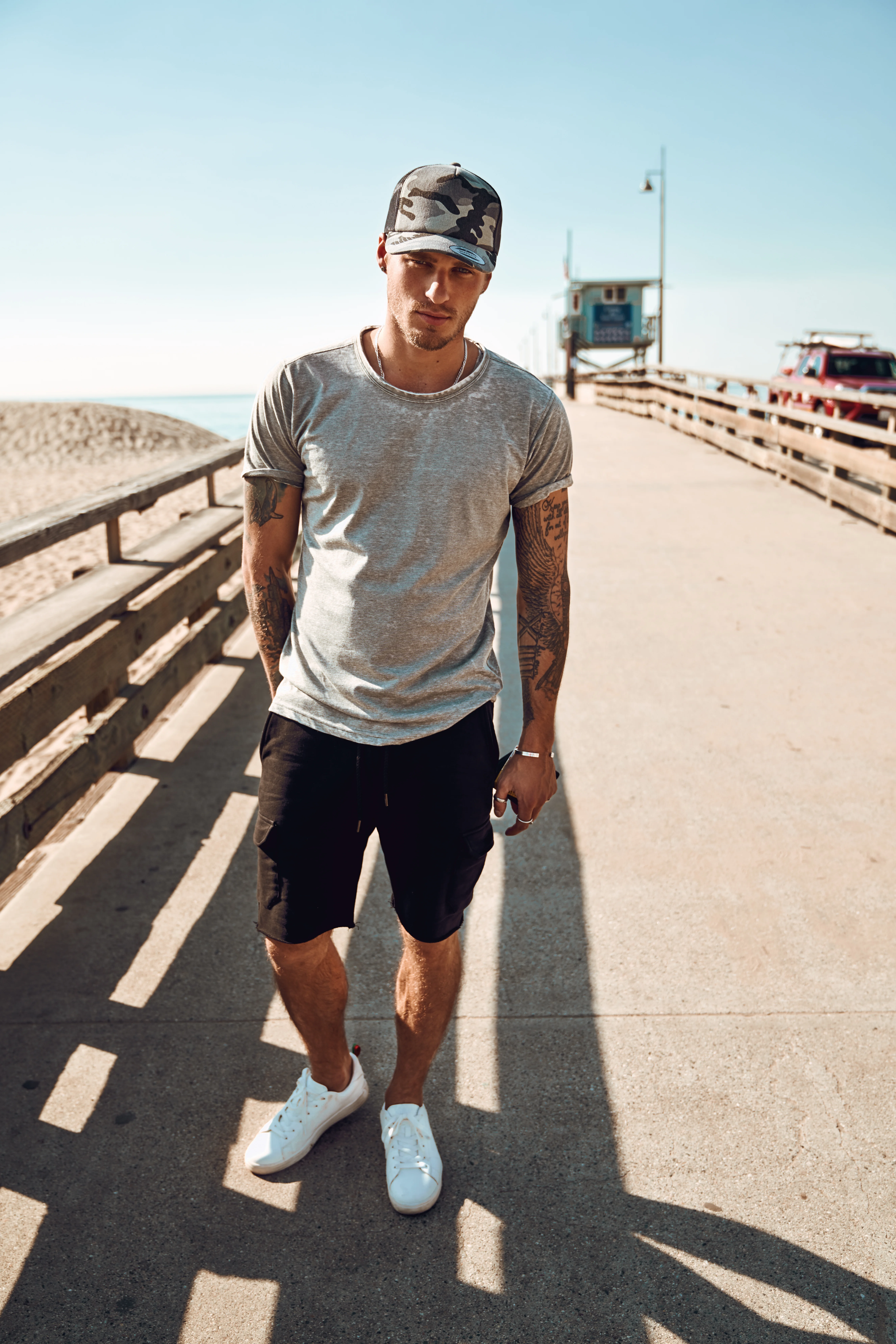 Camo trucker cap (6606C)