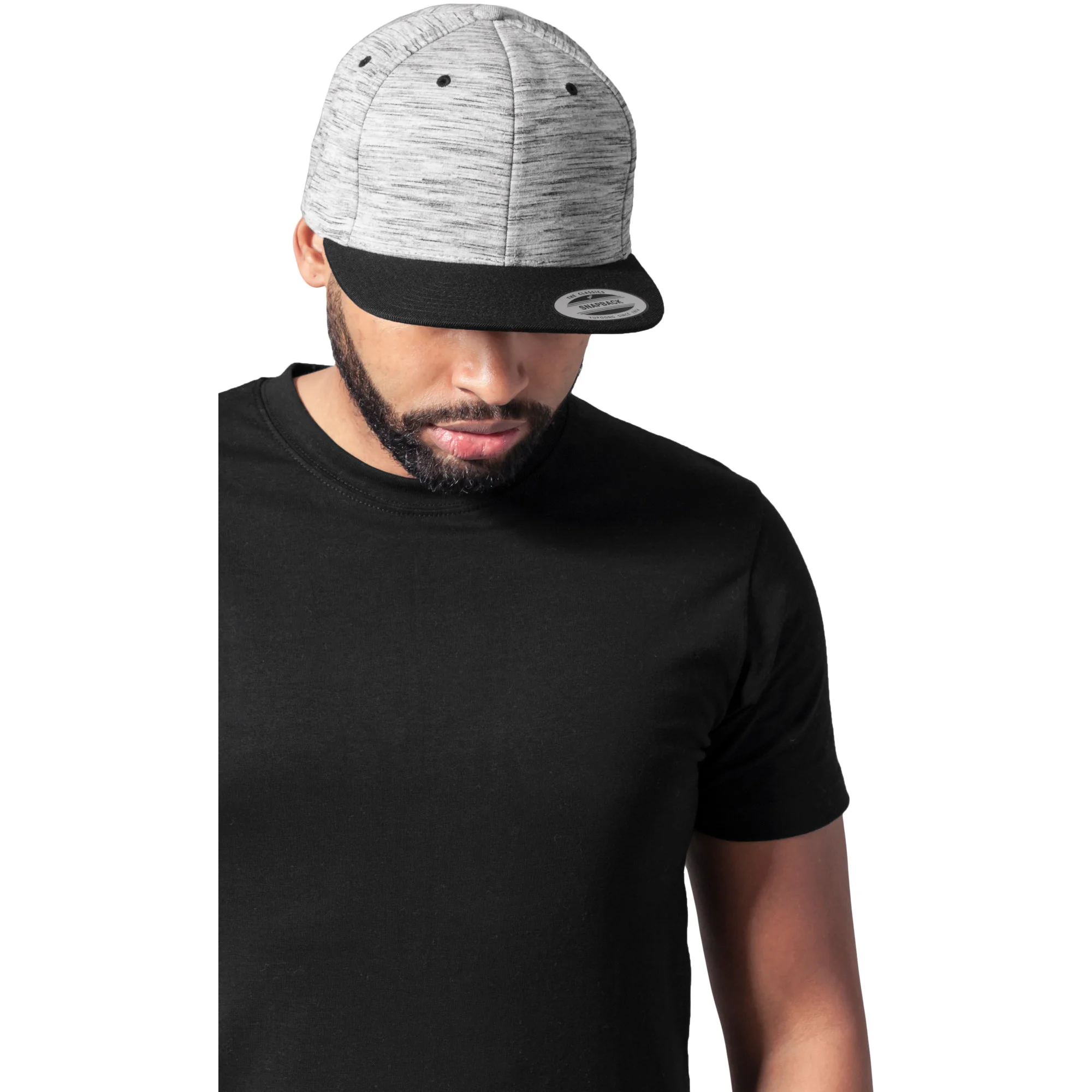 Stripes melange crown snapback (6089SC)