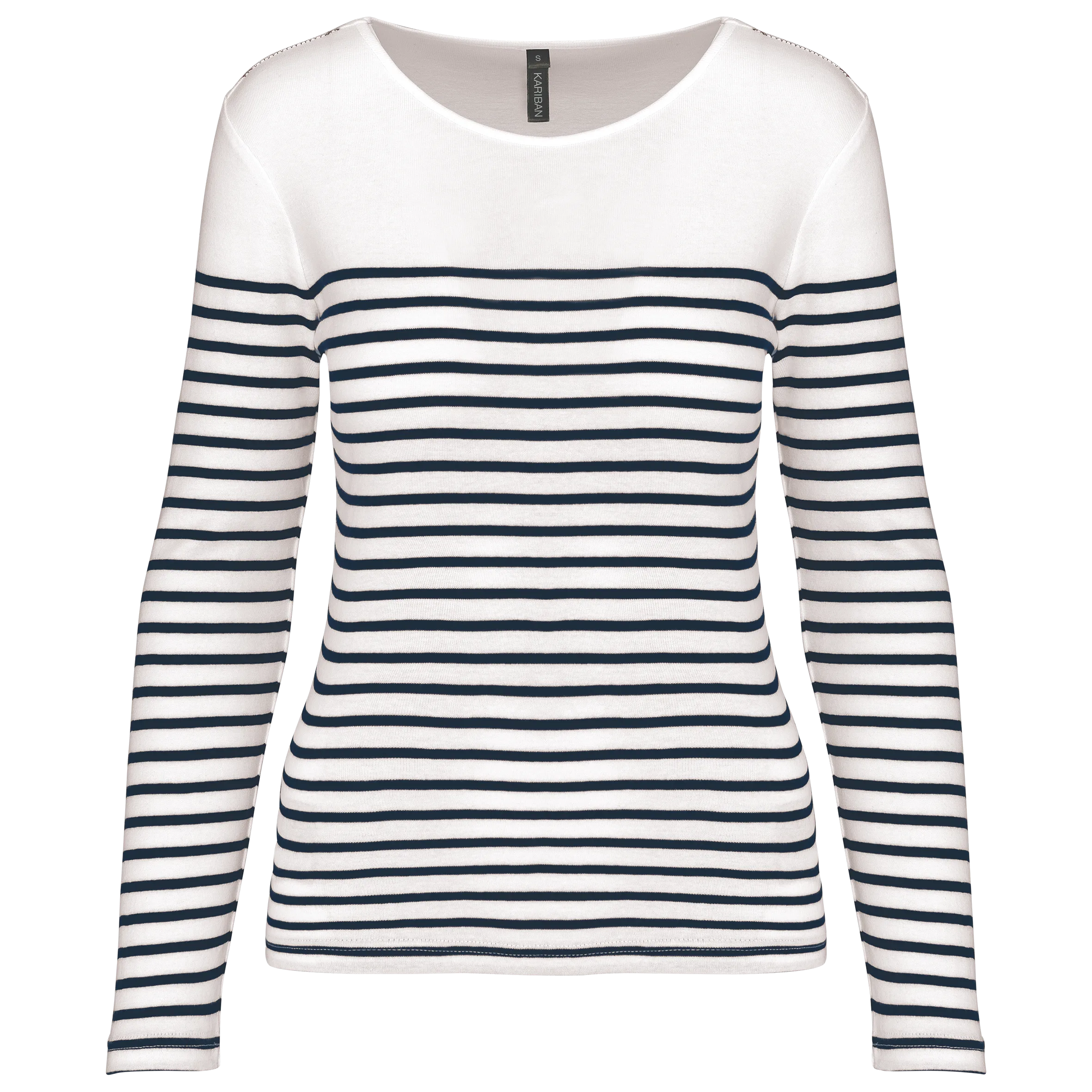 K386 WHITE-NAVYSTRIPES